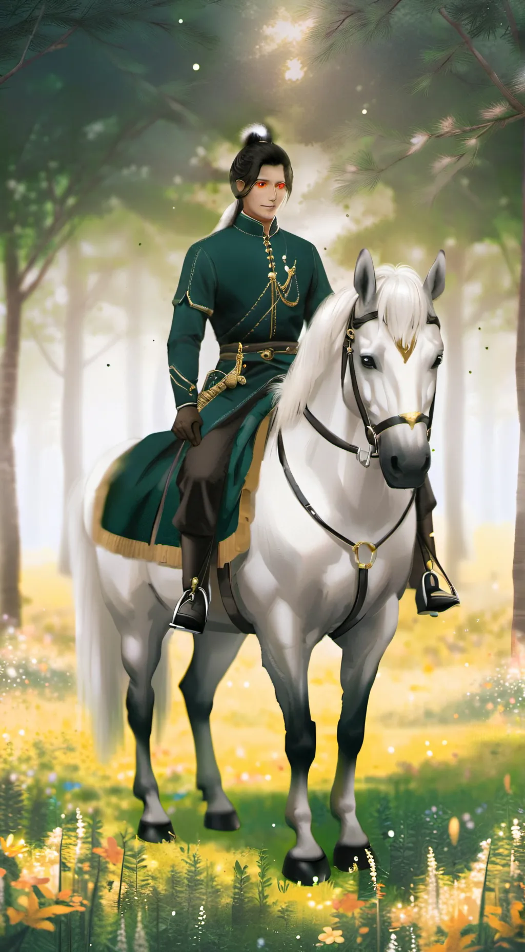 ai character: horse competition  background