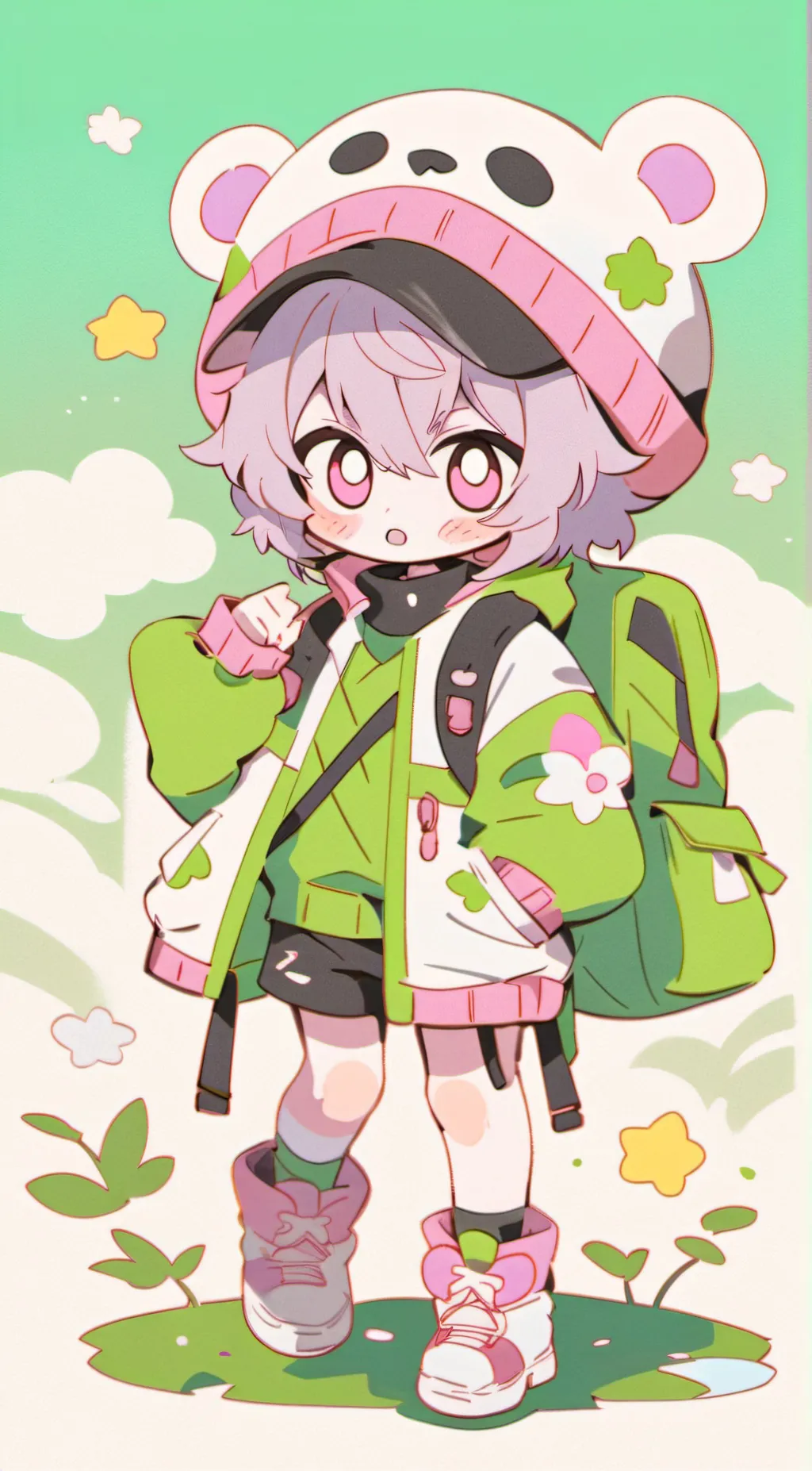 ai character: Mina Ashido  background