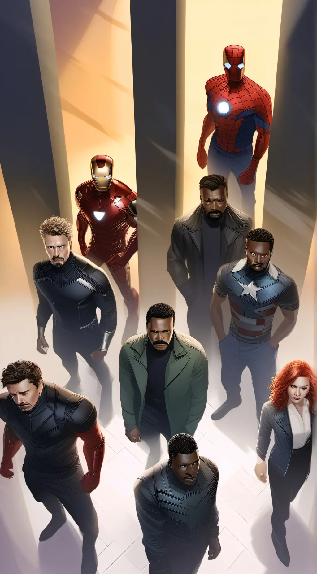 ai character: avengersnNicknloki background