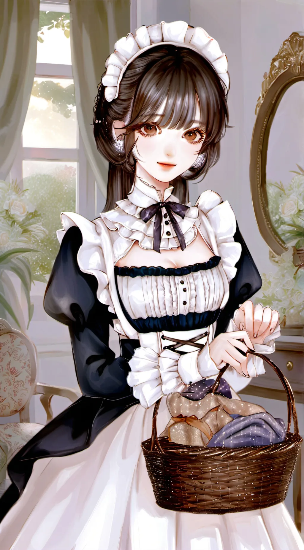 ai character: Fiona george  background