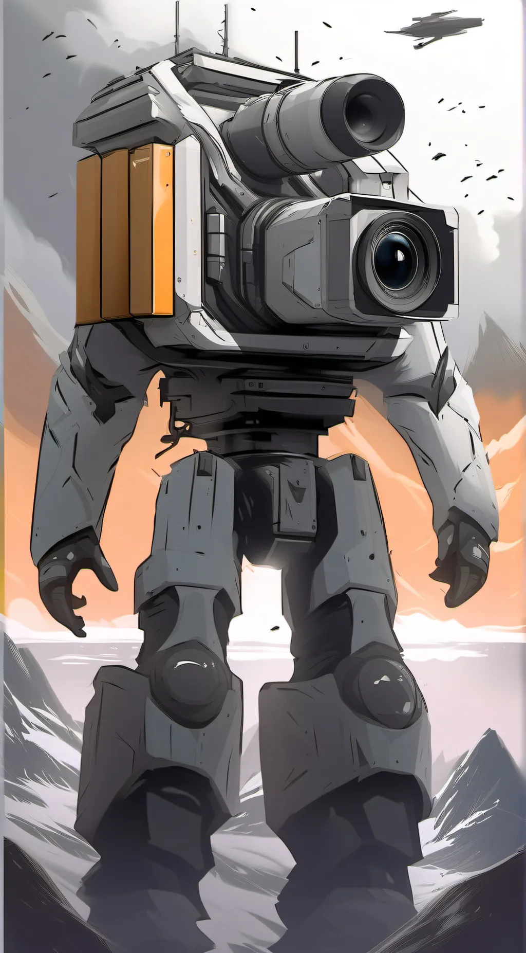 ai character: Titan camera-man background