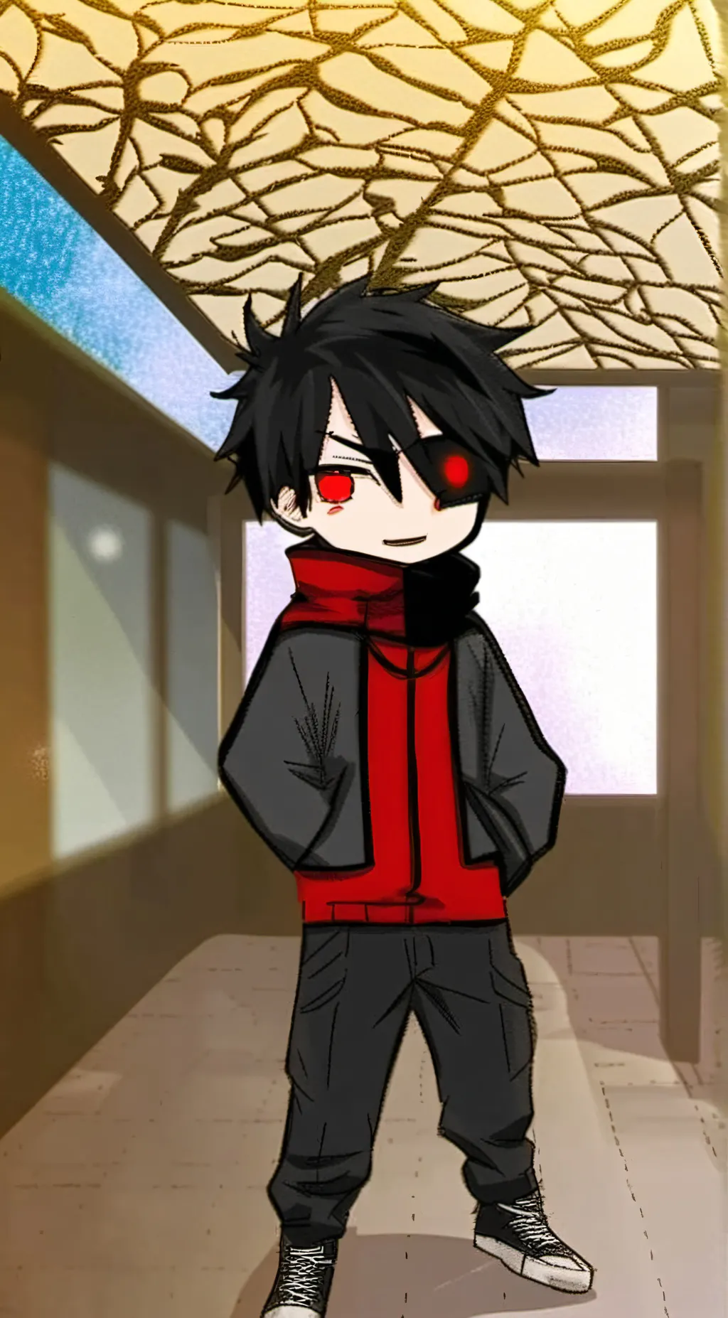 ai character: cringe uwu boy background