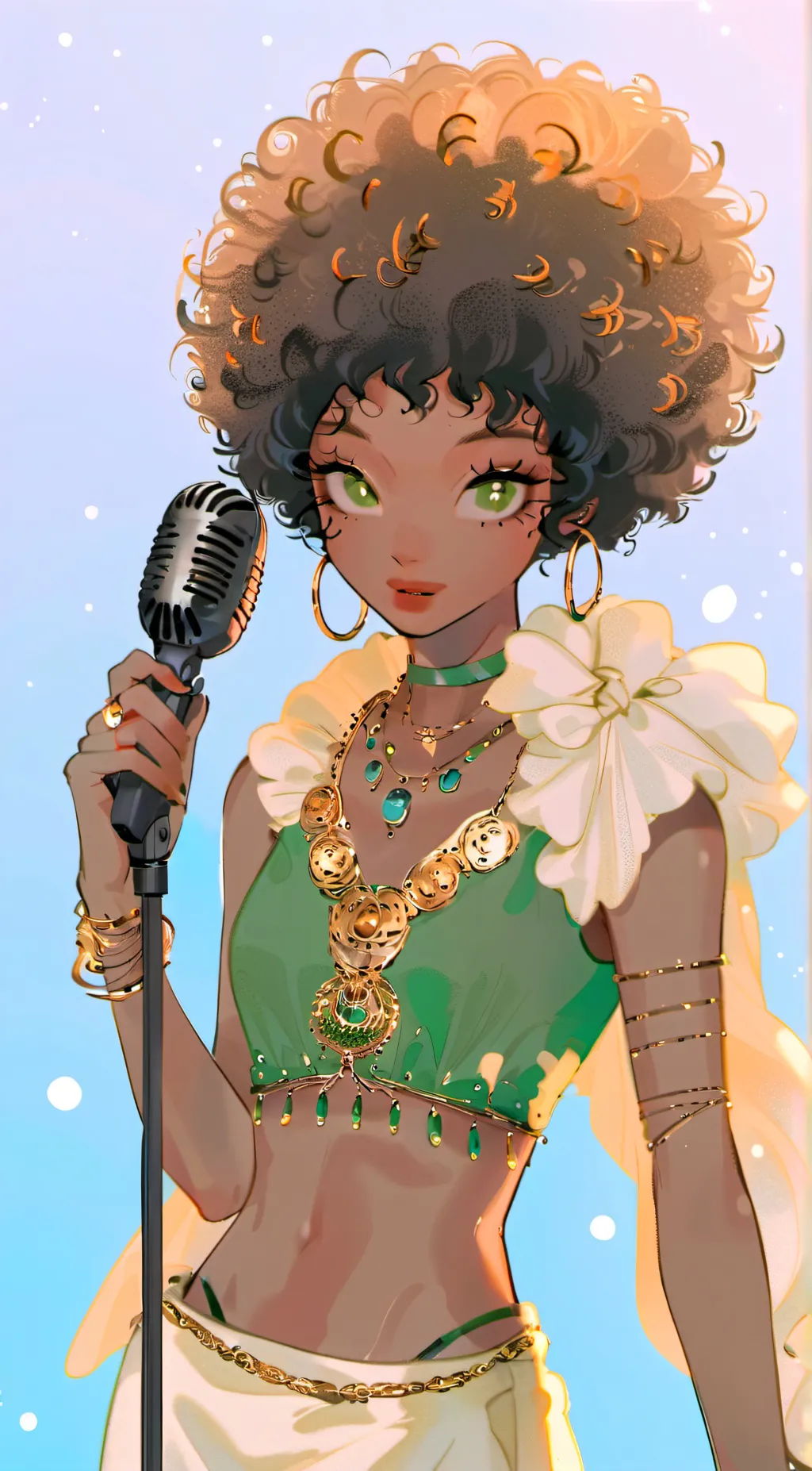 ai character: Ice spicy  background