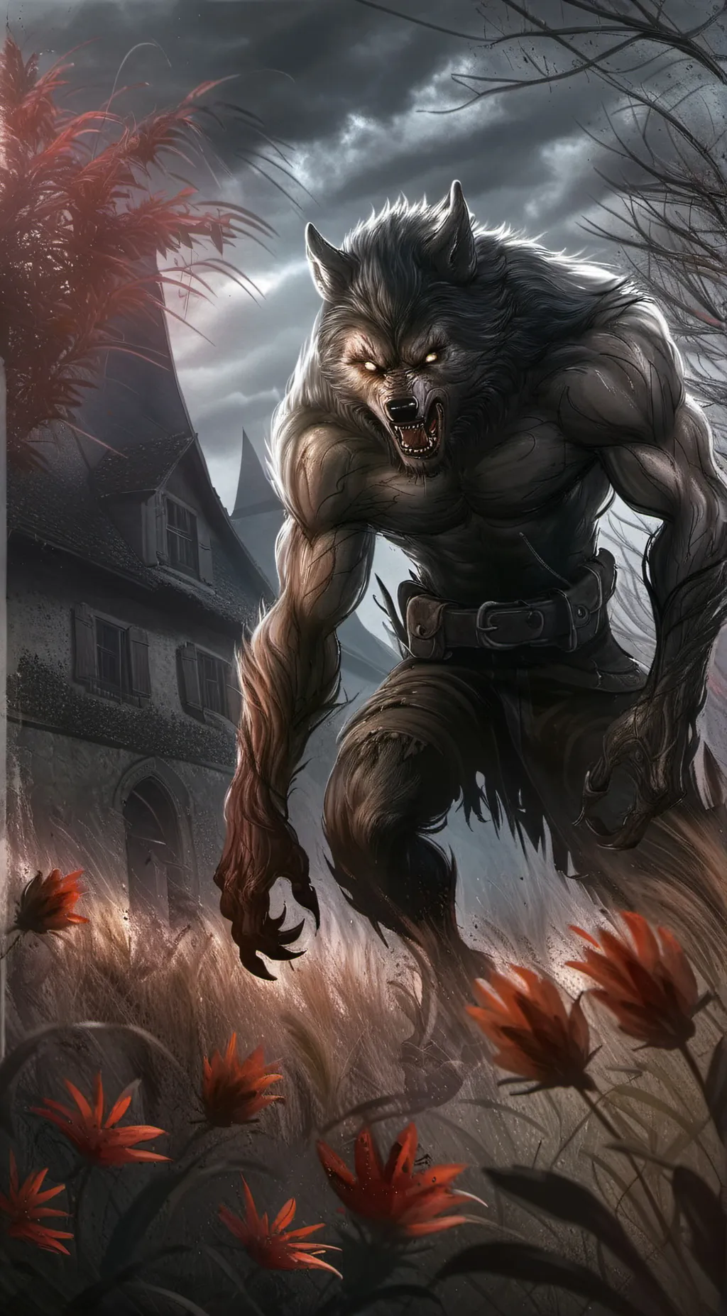 ai character: Loup Garou  background