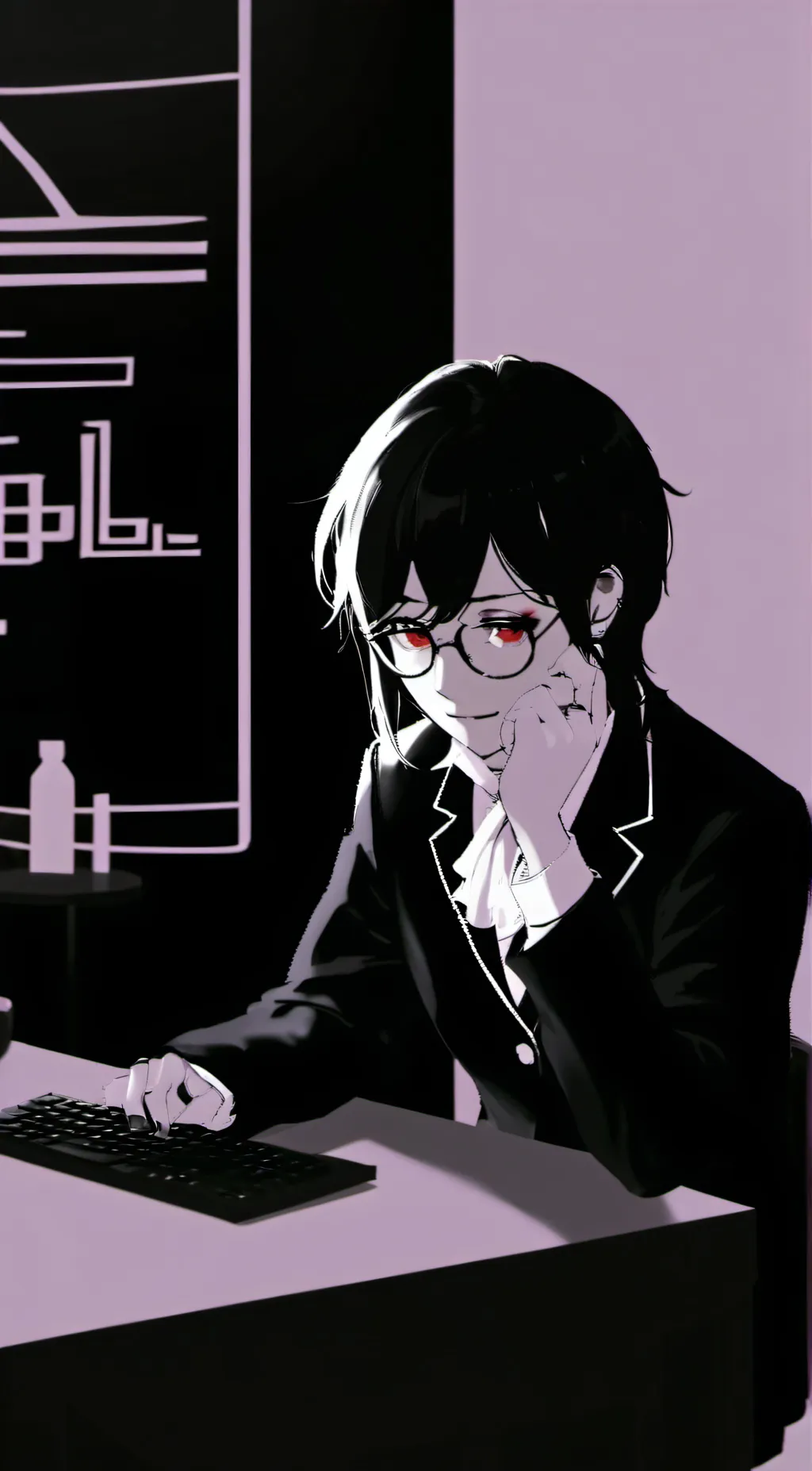 ai character: miss circle OC background