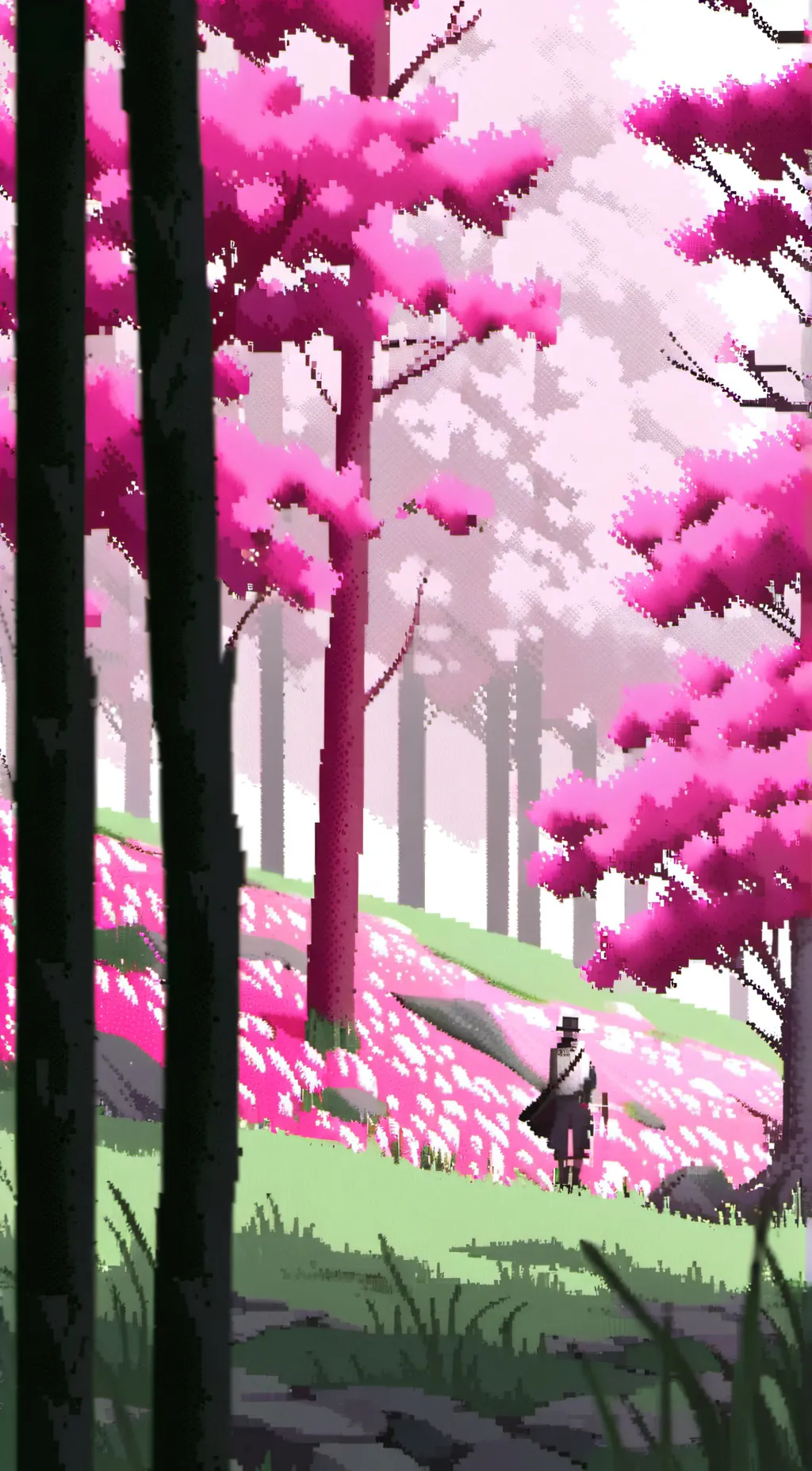 ai character: grass background