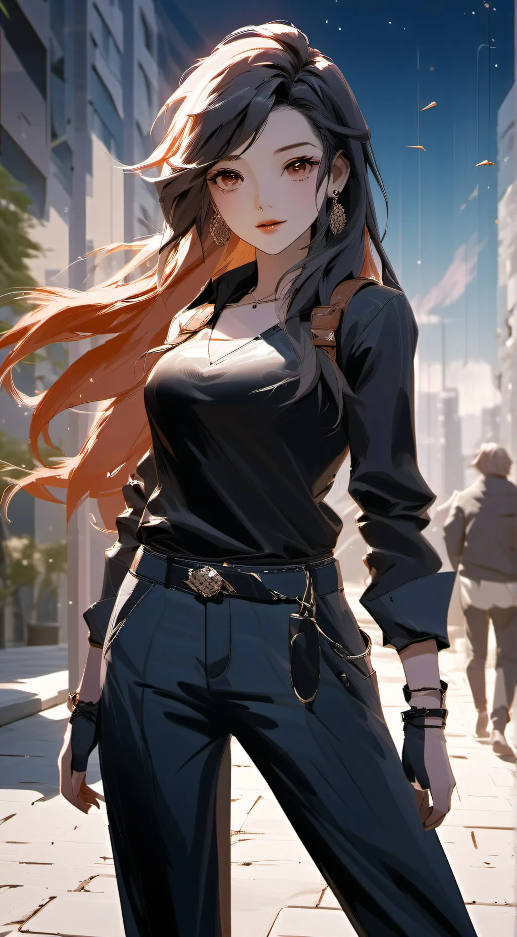 ai character: girl background