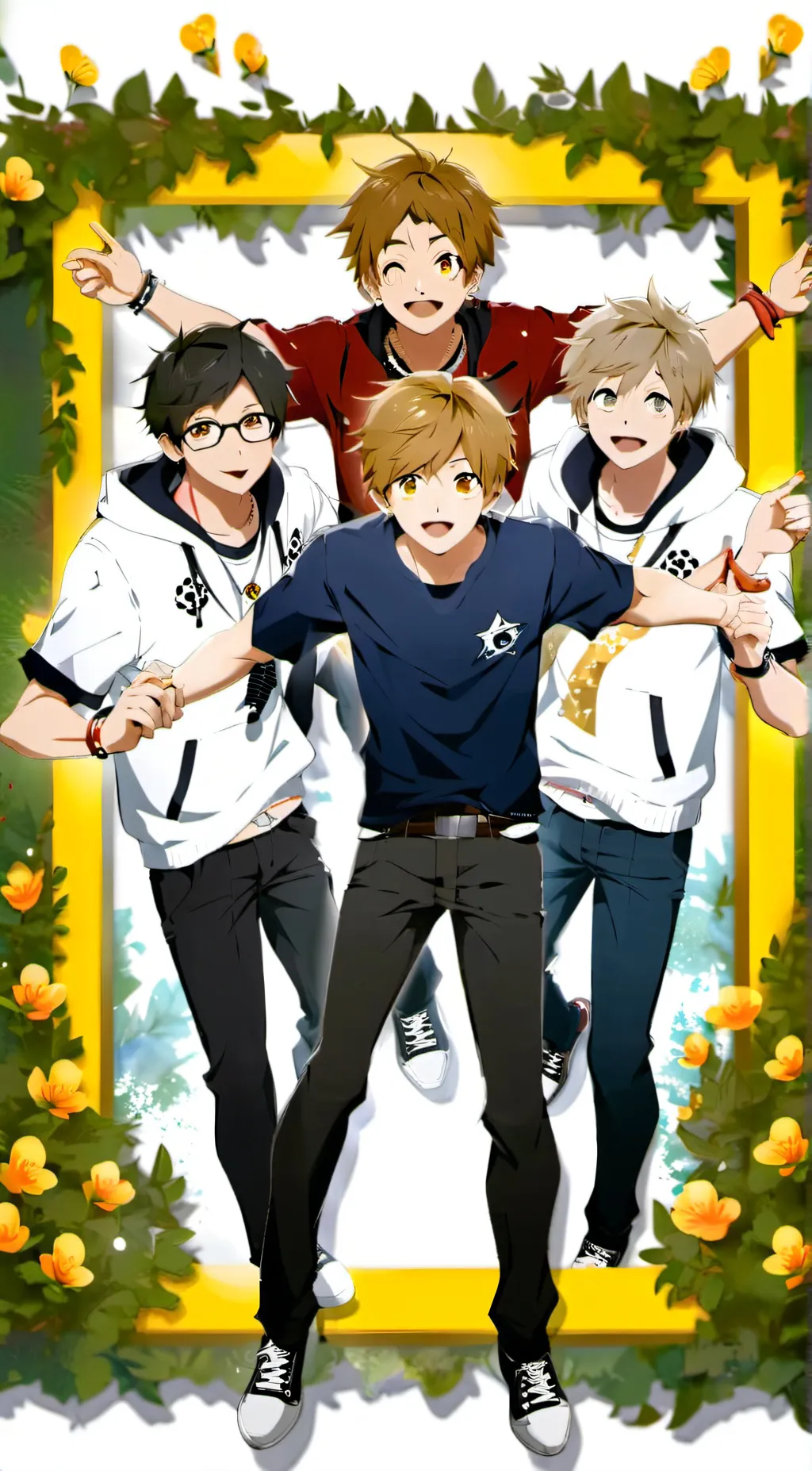 ai character: HarmonicEcho Band. background