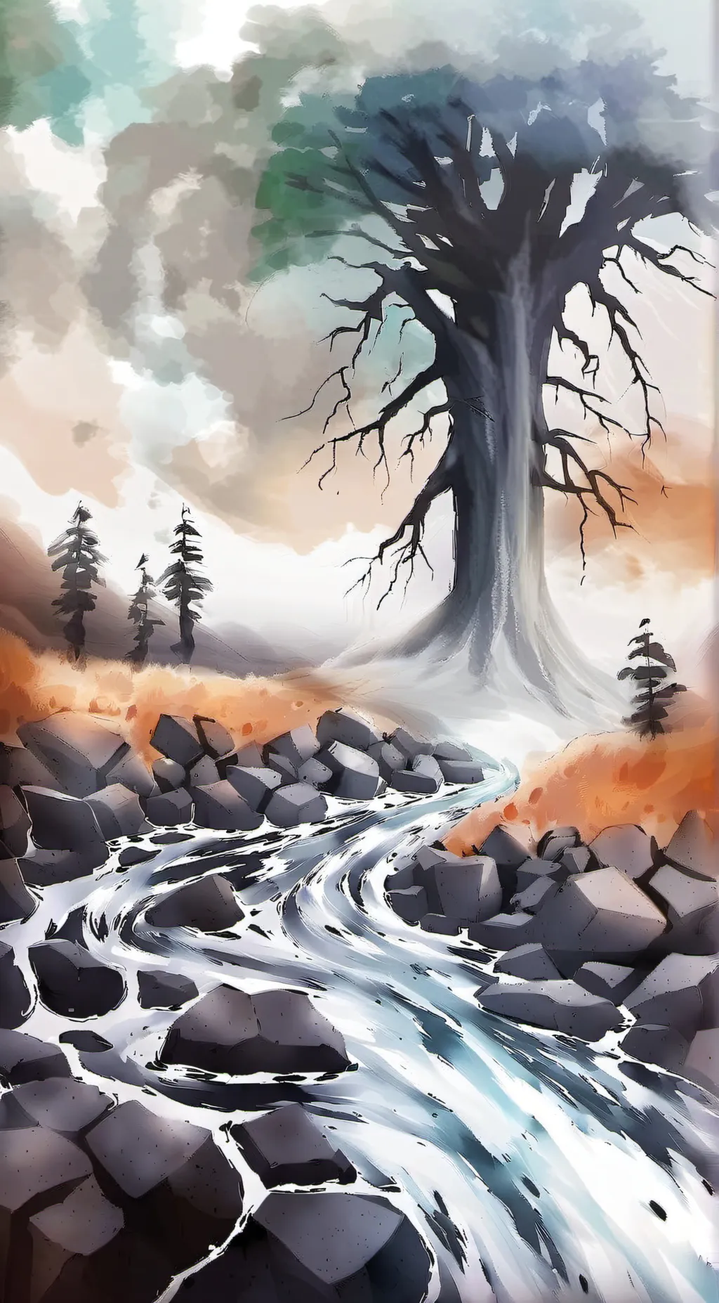 ai character:  dangerous Liquid background