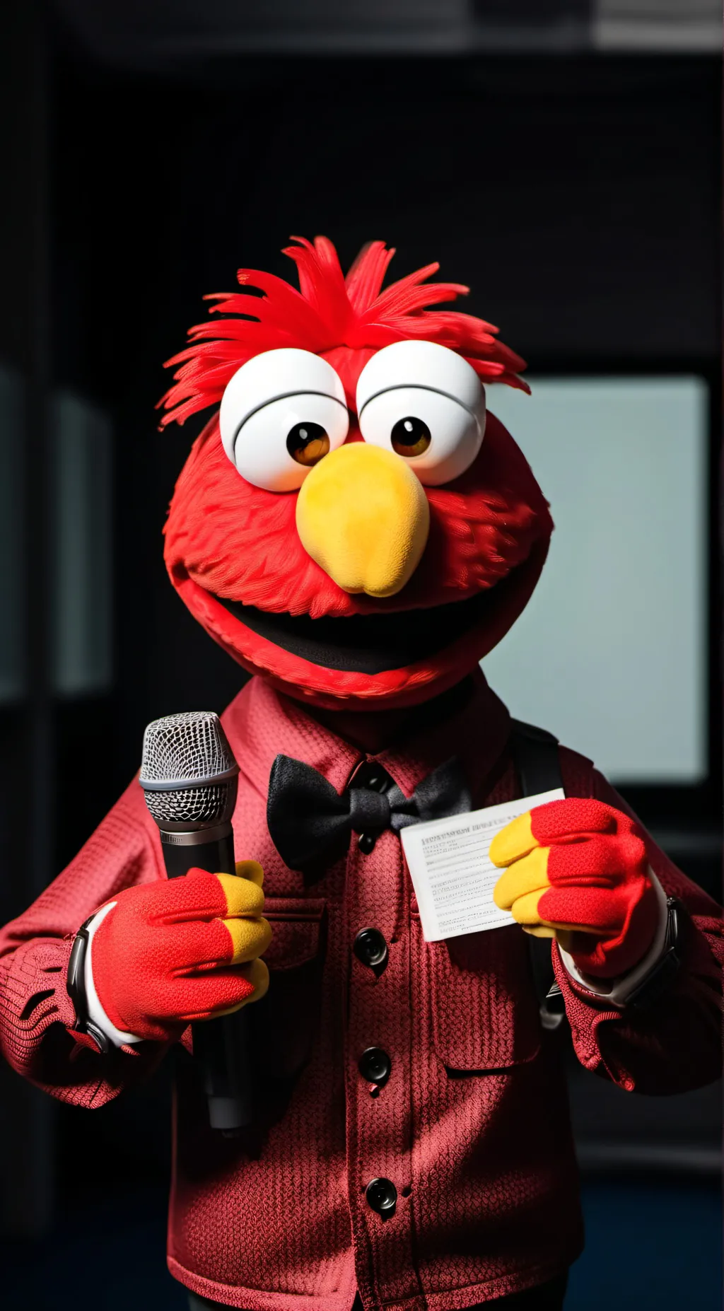 ai character: barey the red guy background