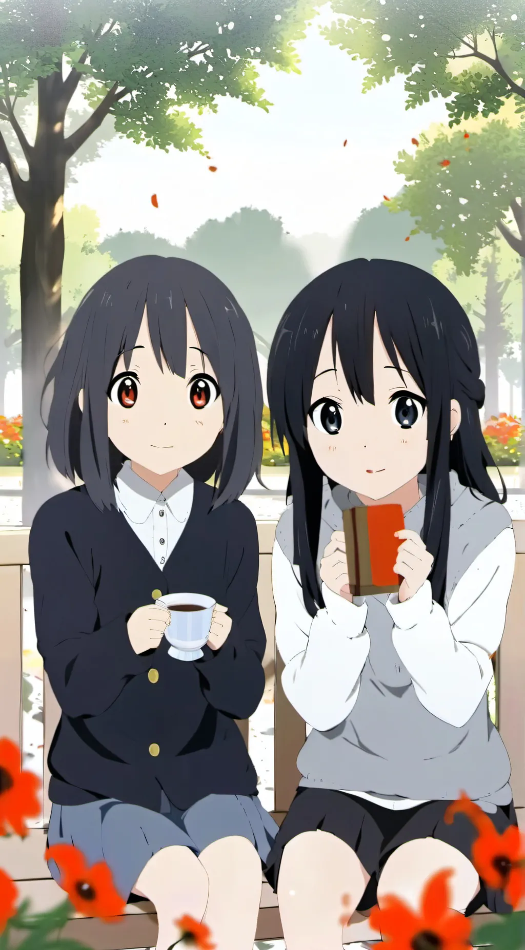 ai character: Mia and miku background