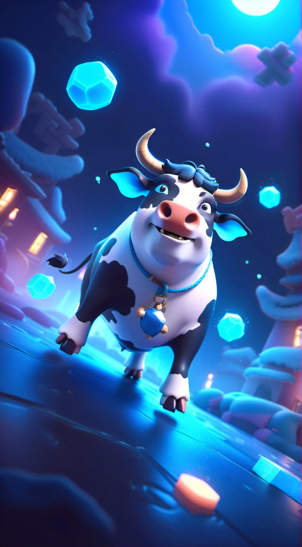ai character: cow background