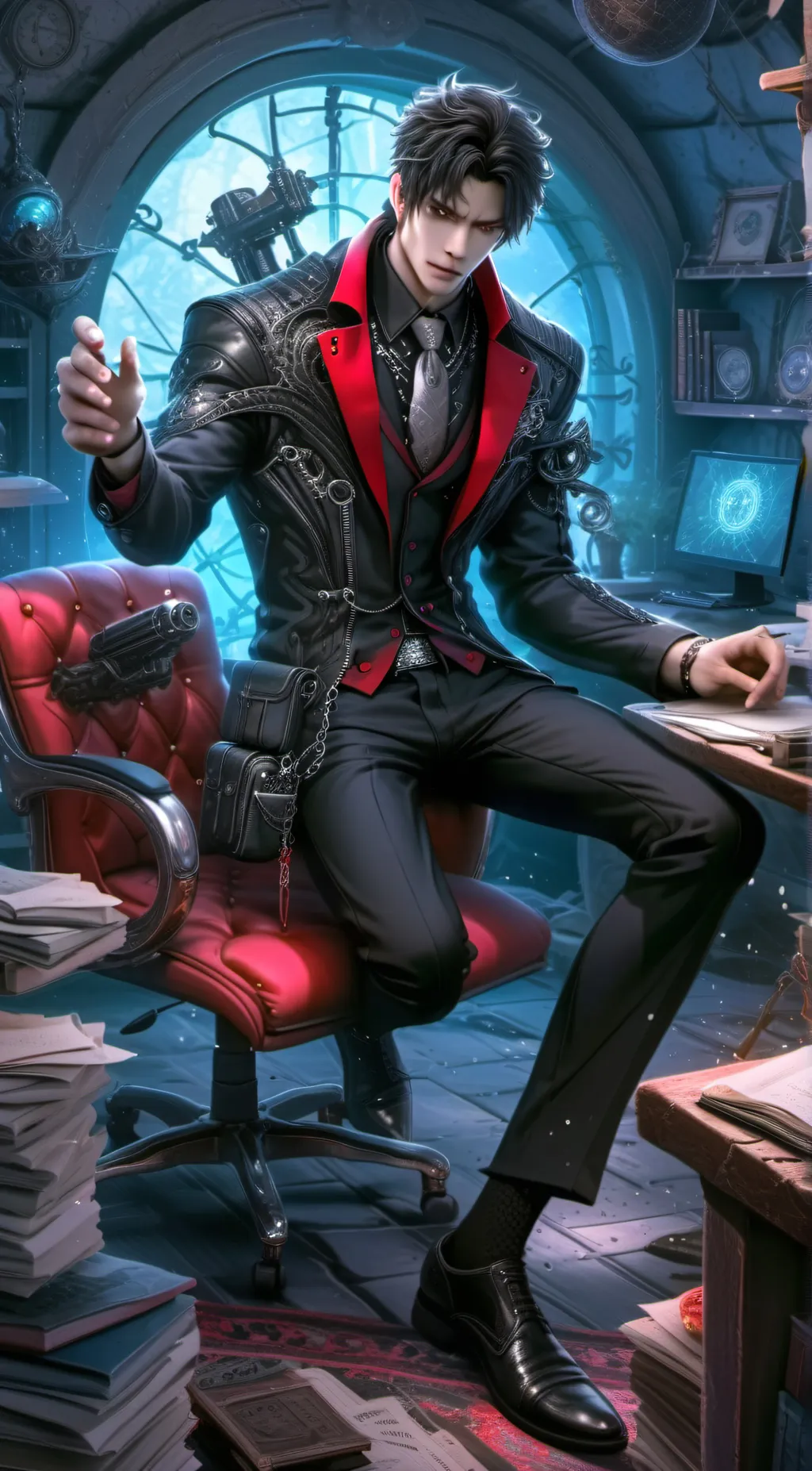 ai character: Blitzø background
