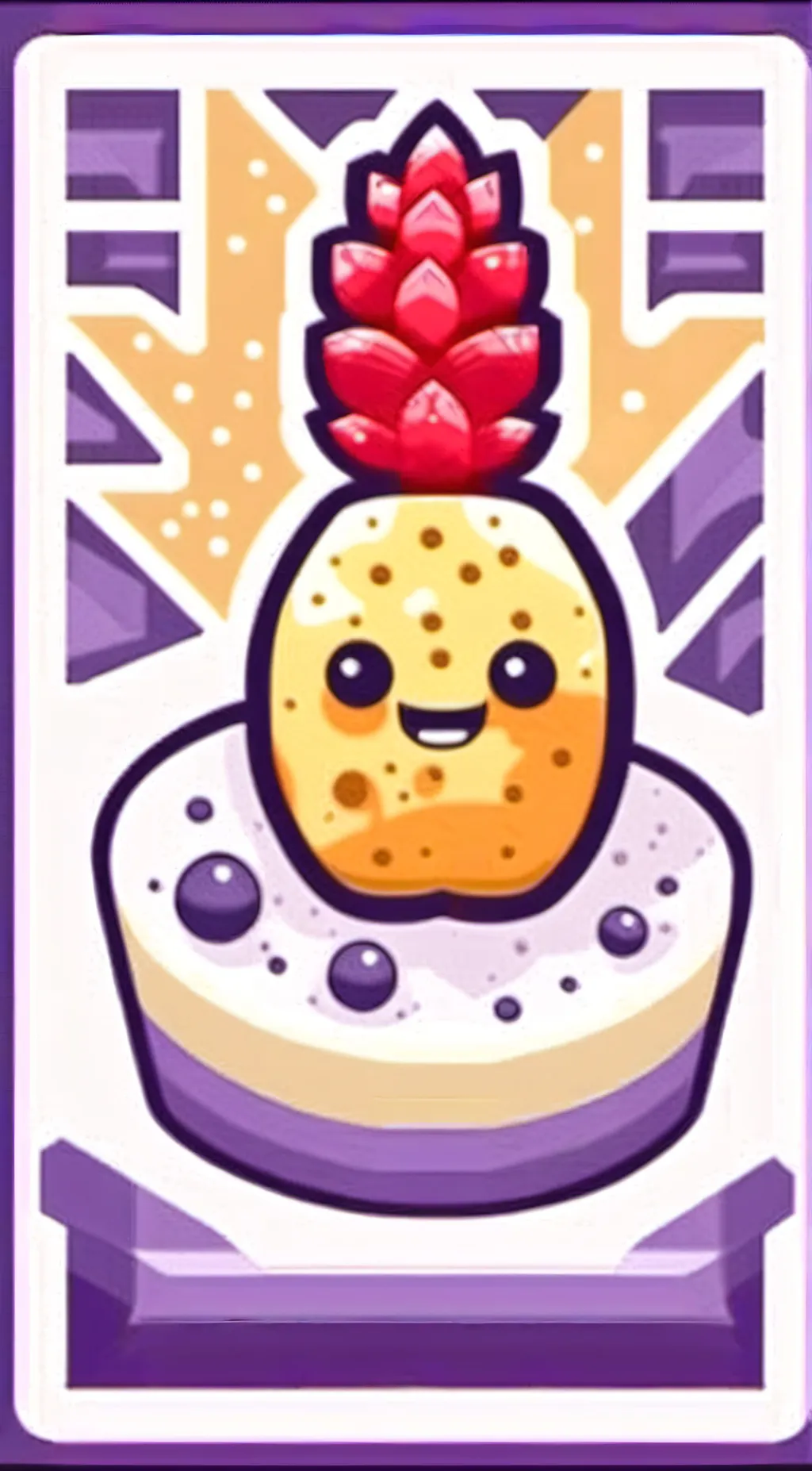 ai character: Dough Fruit background