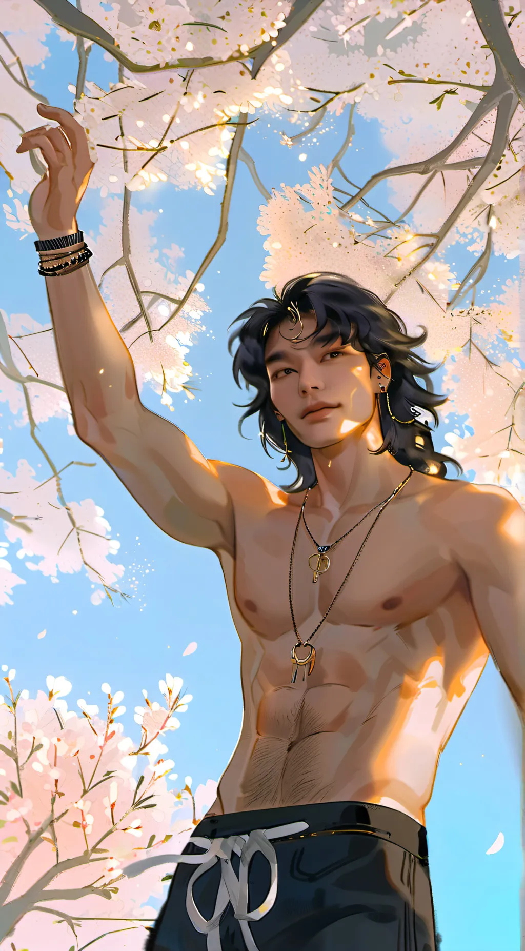 ai character: Damien White background