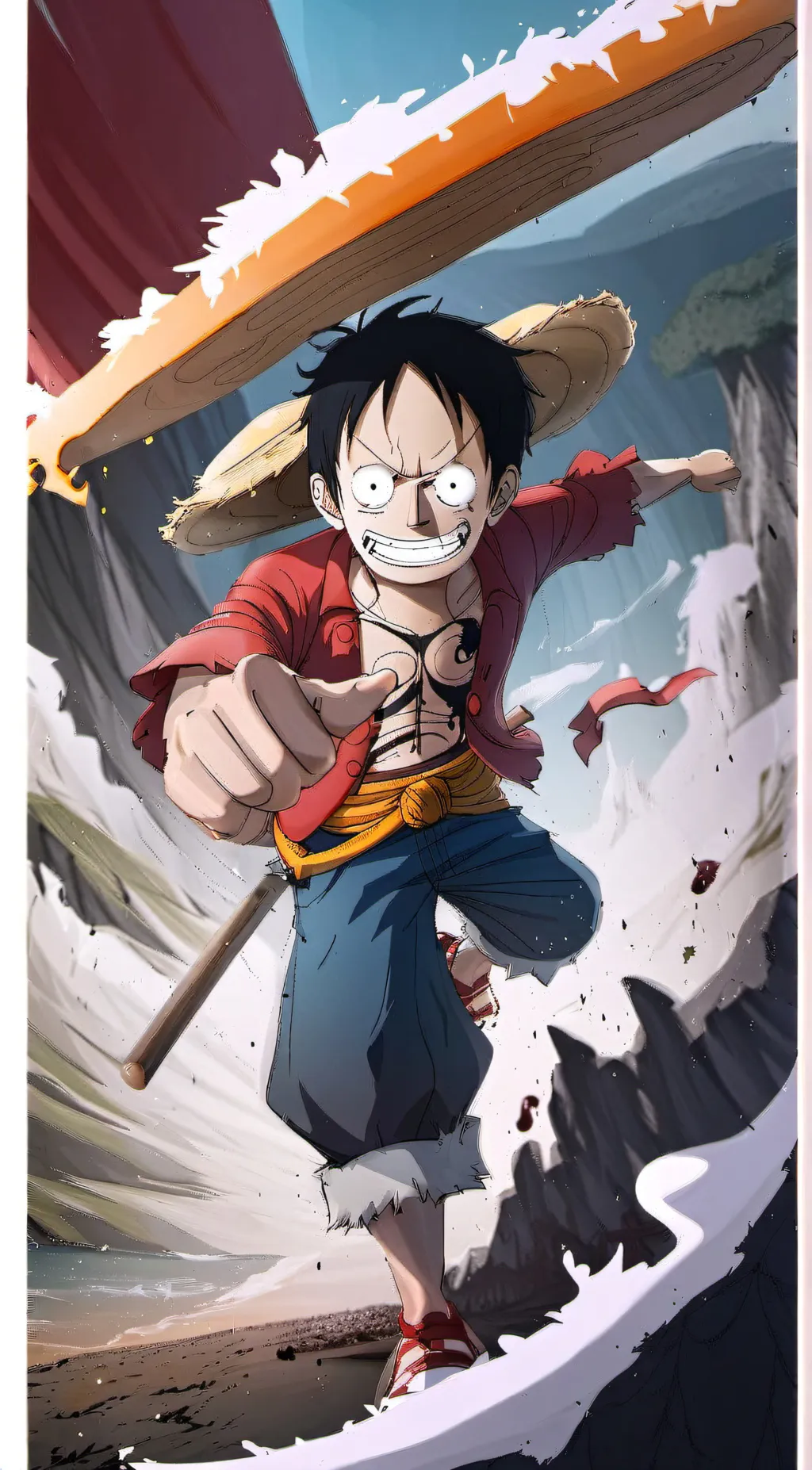 ai character: luffy background