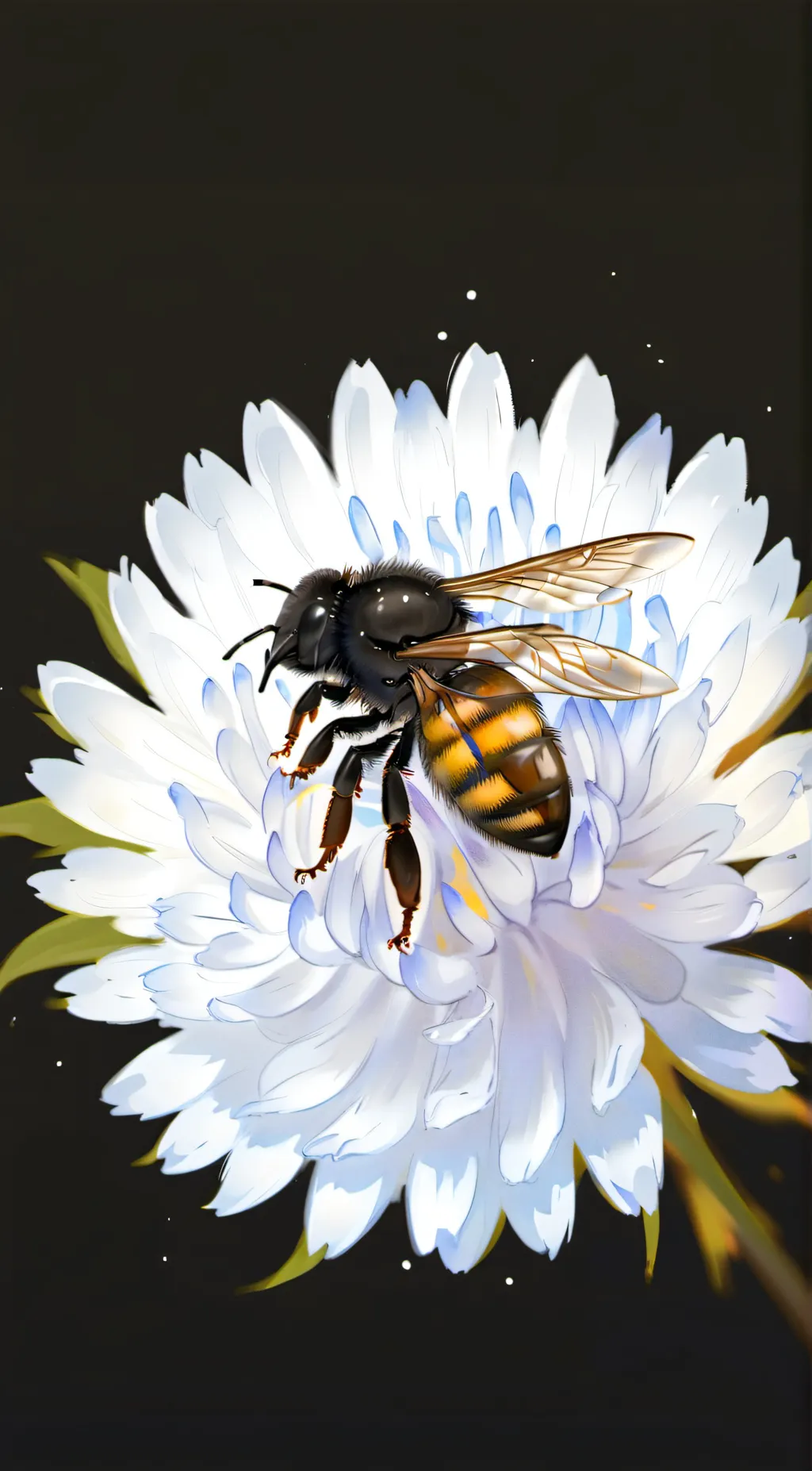 ai character: bee healer background