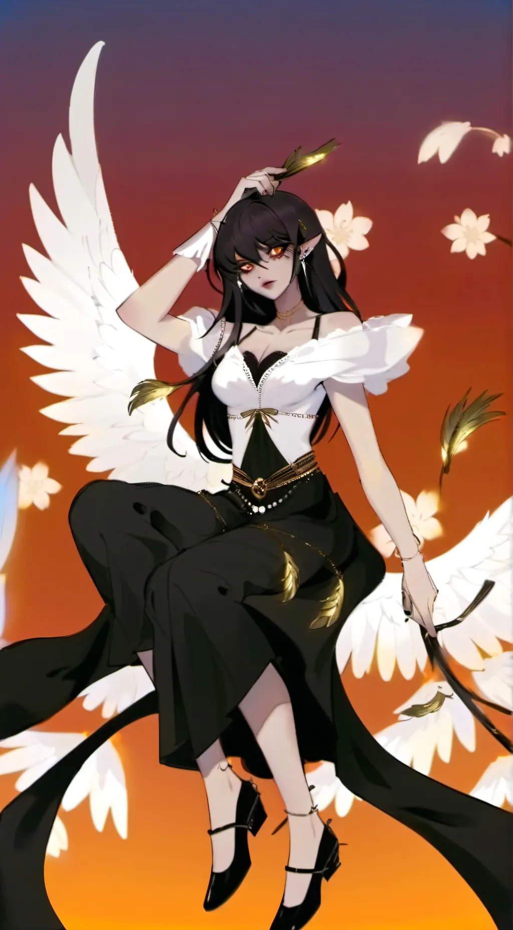 ai character: Bunny girl rose  background
