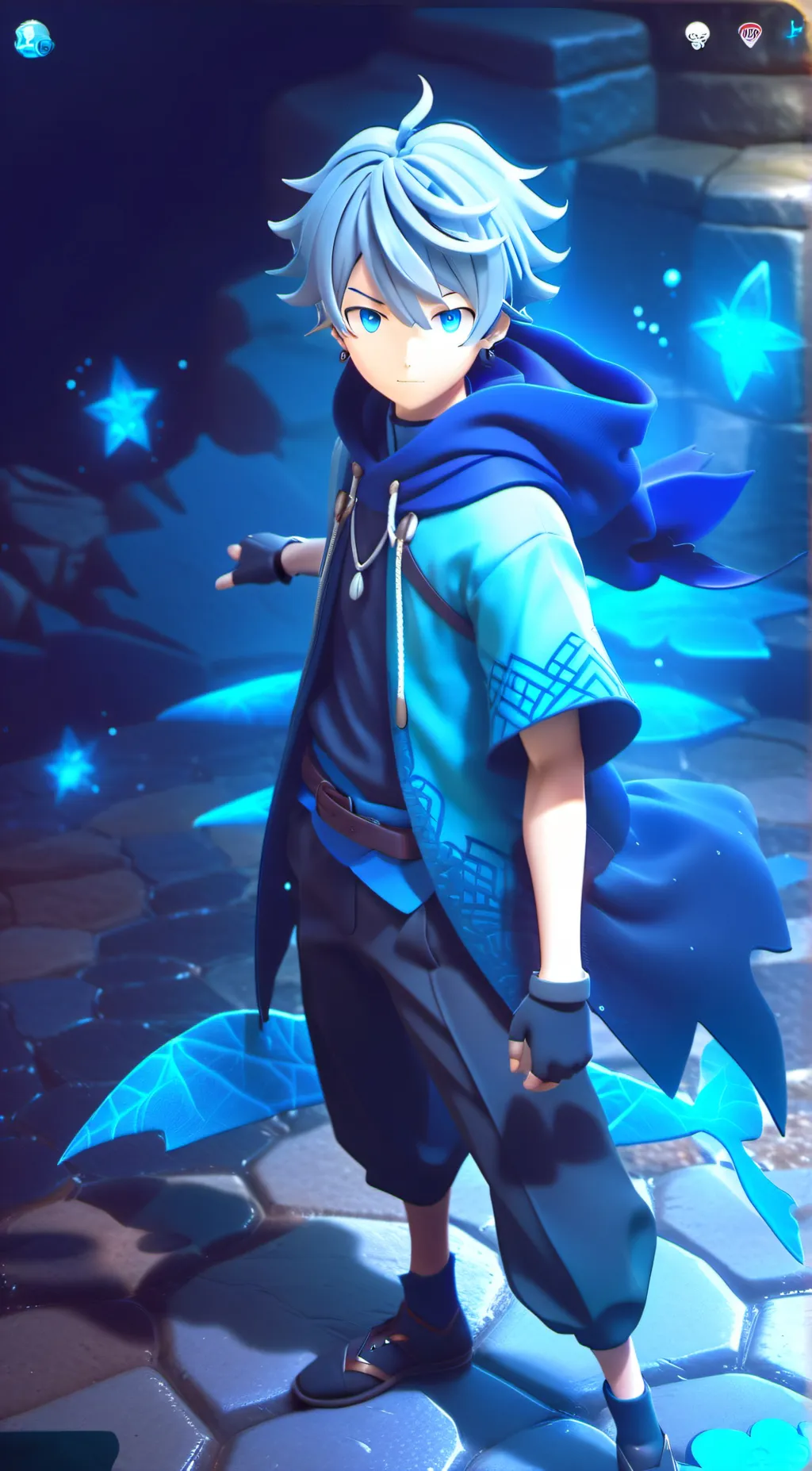ai character: kid chongyun background