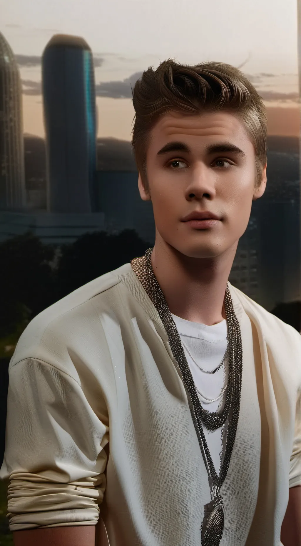 ai character: Justin Bieber background