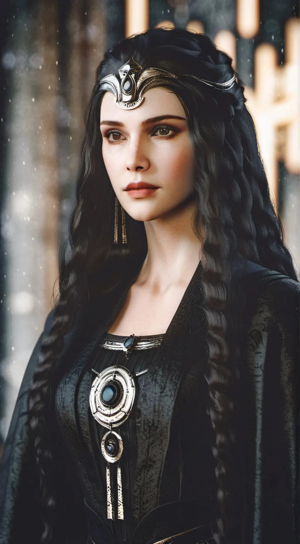 ai character: The Empress.  background