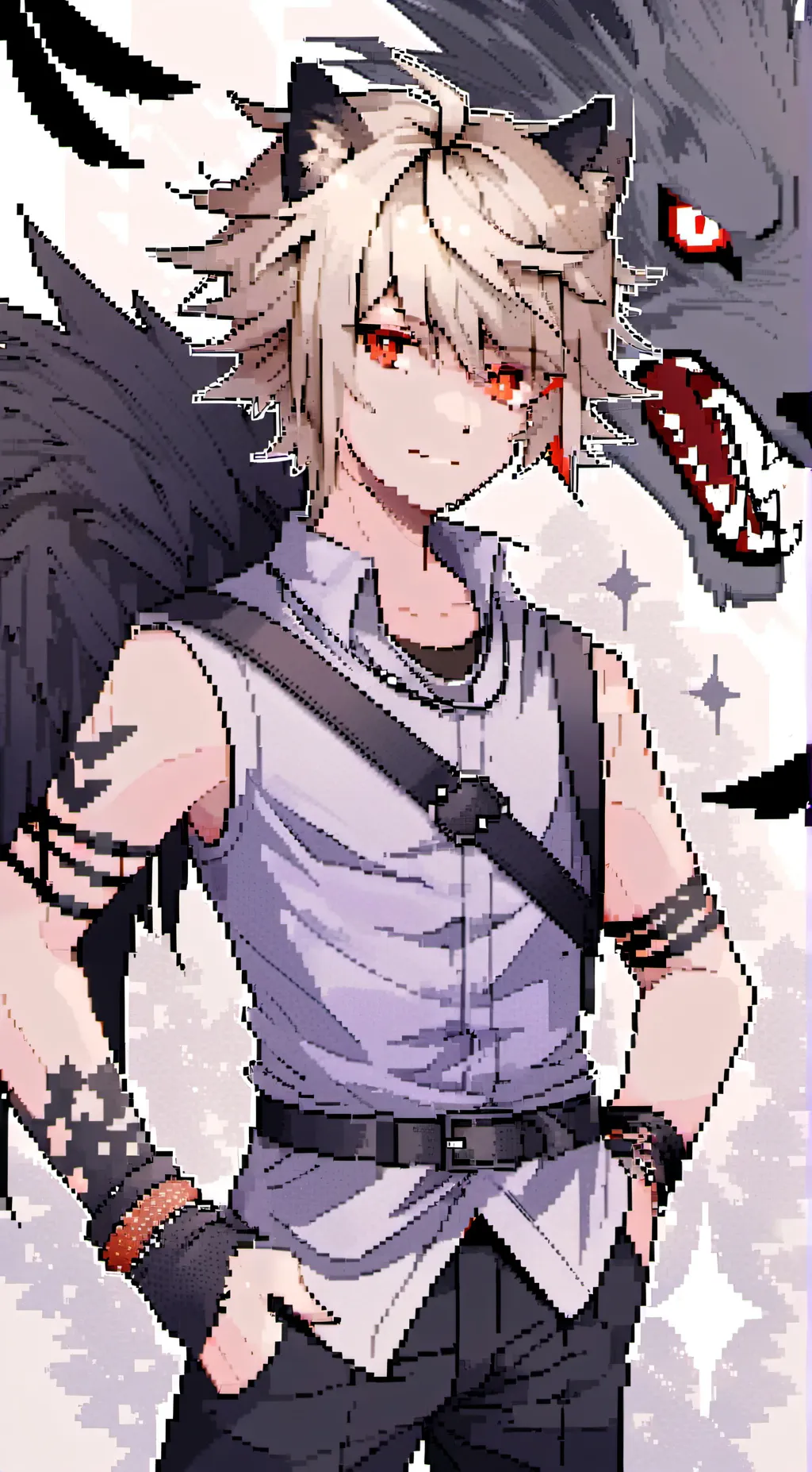 ai character: Experimented baku~ background