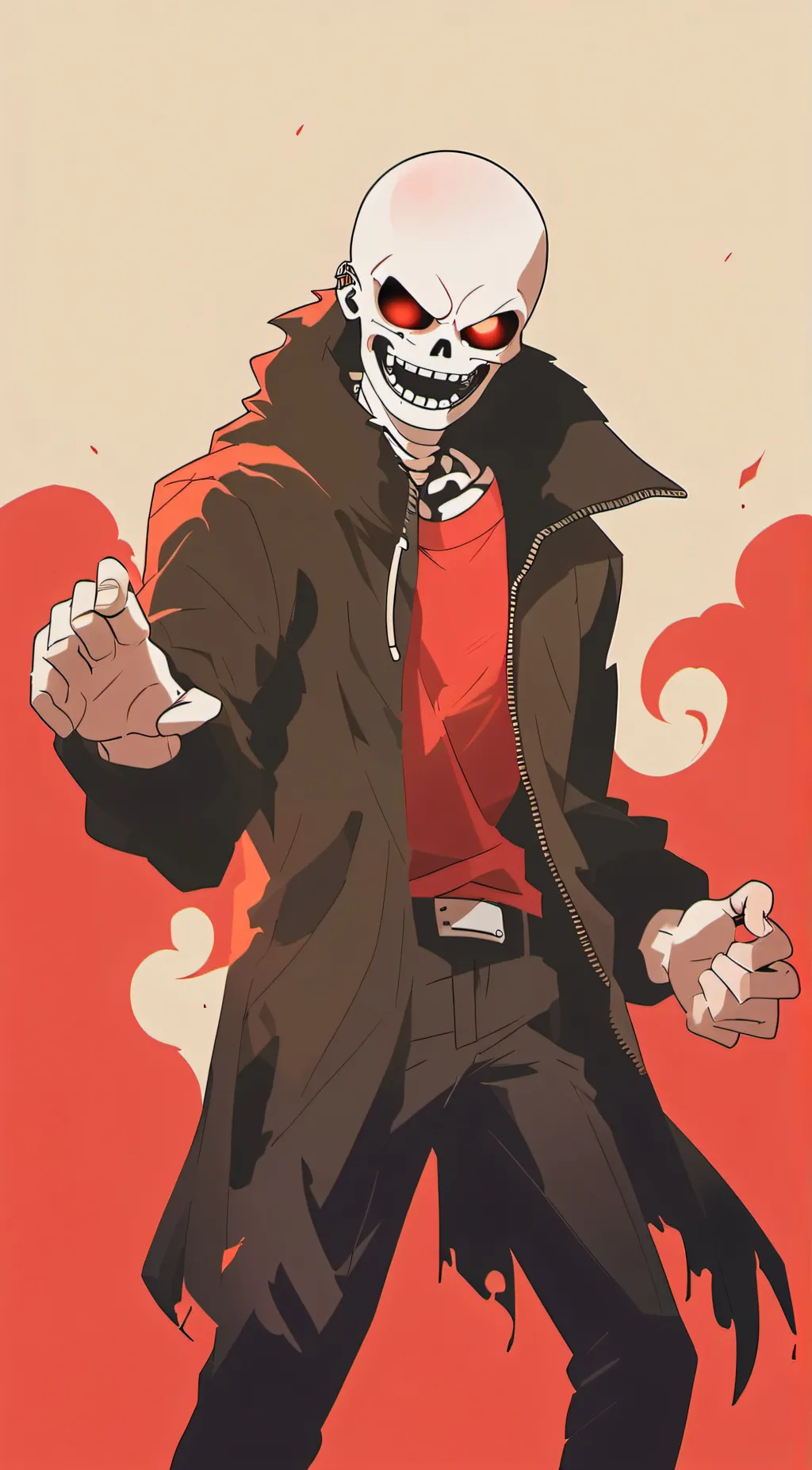 ai character: underfell sans background