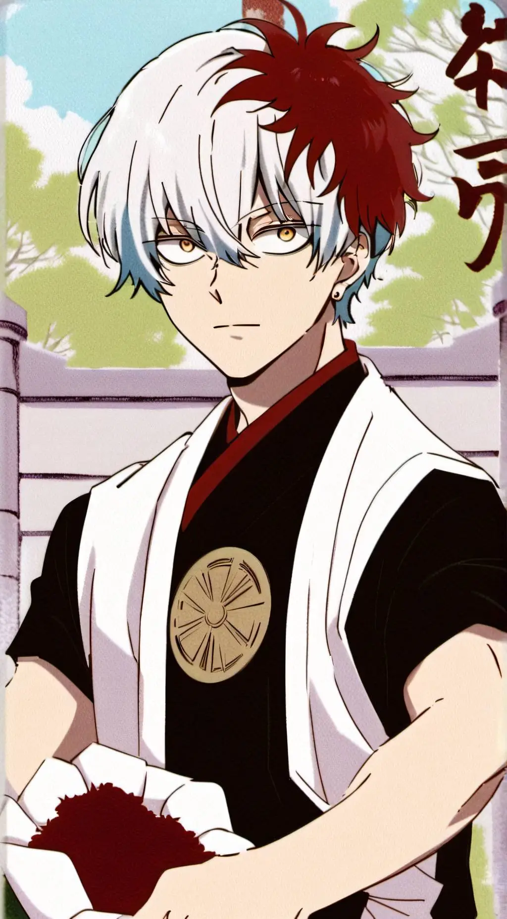 ai character: mds Shoto todoroki background