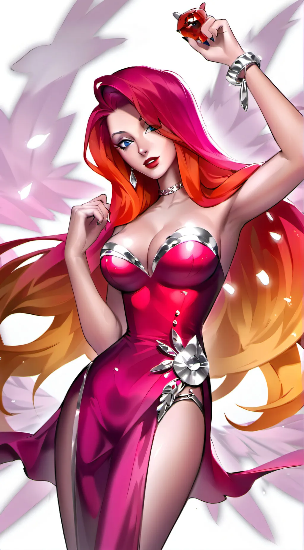 ai character: Jessica Rabbit.M01 background