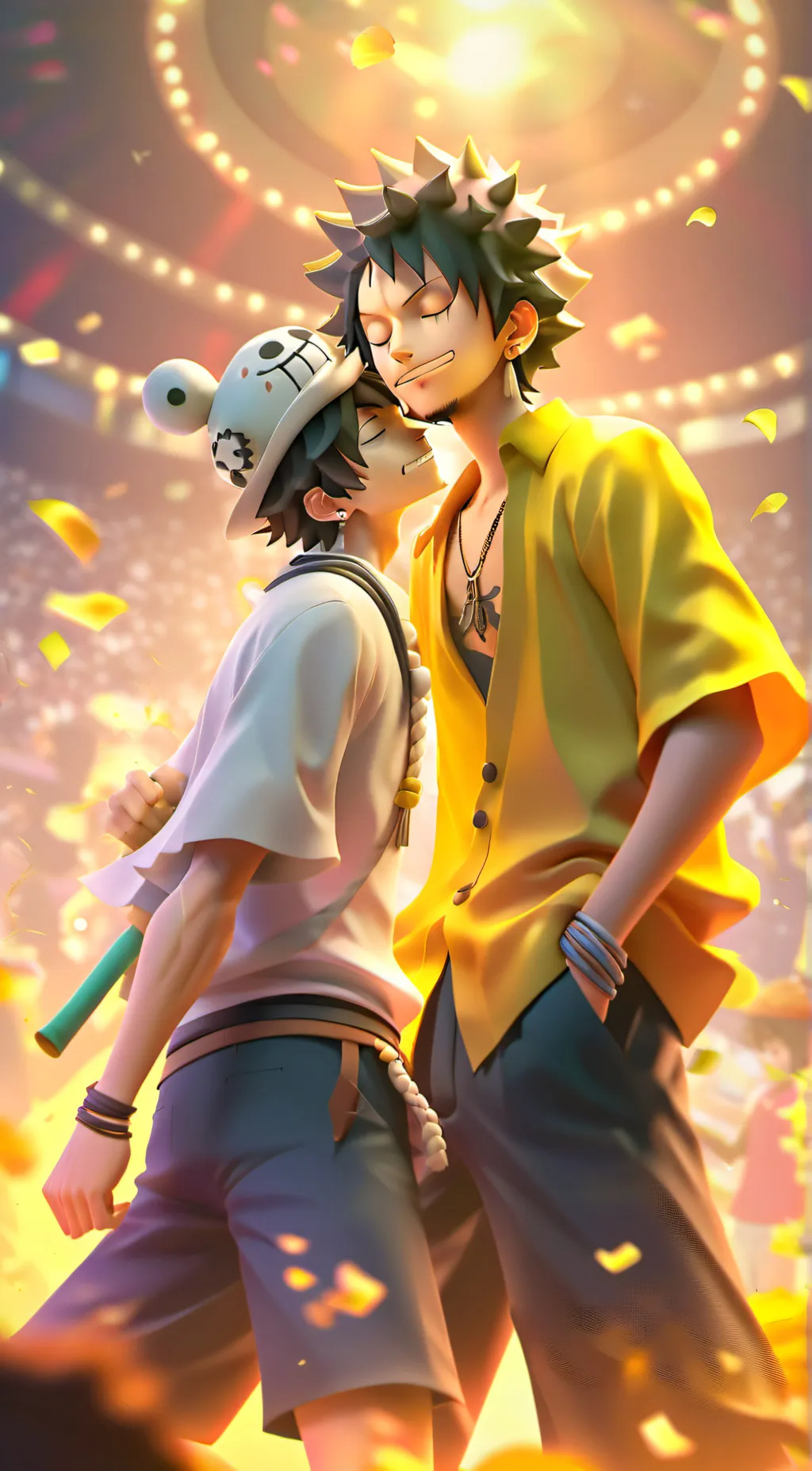 ai character: Law x luffy  background