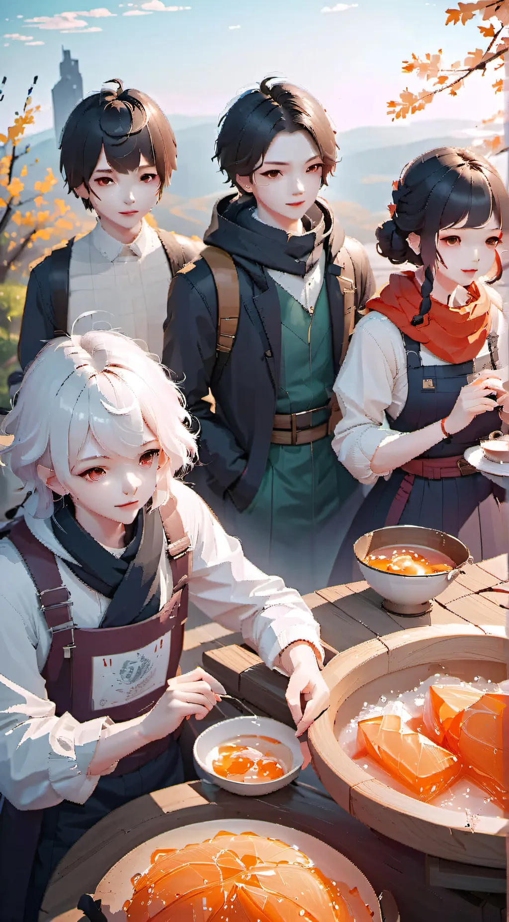 ai character: marshmallow background