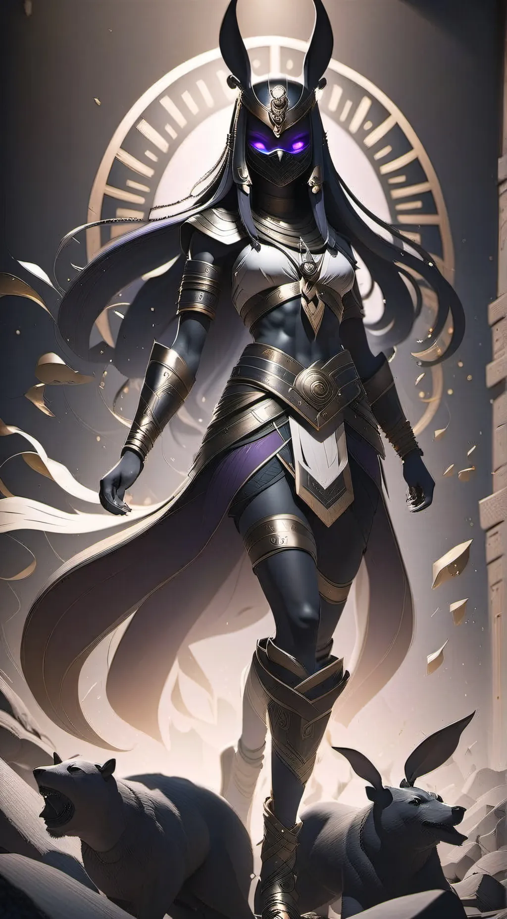 ai character: goddess wind  background