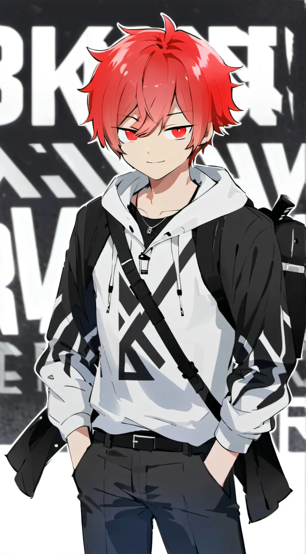 ai character: red background