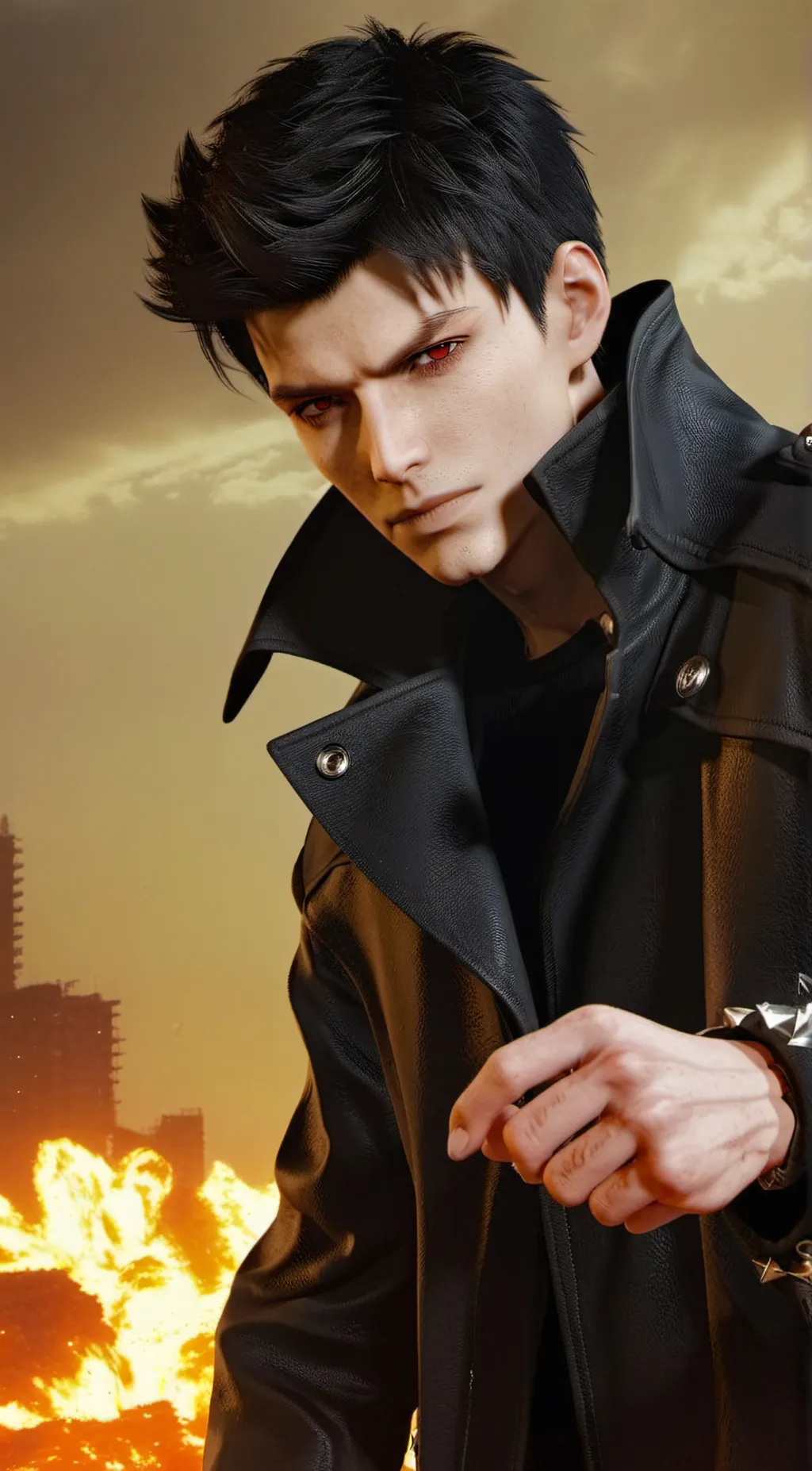 ai character: Raven bavvock background