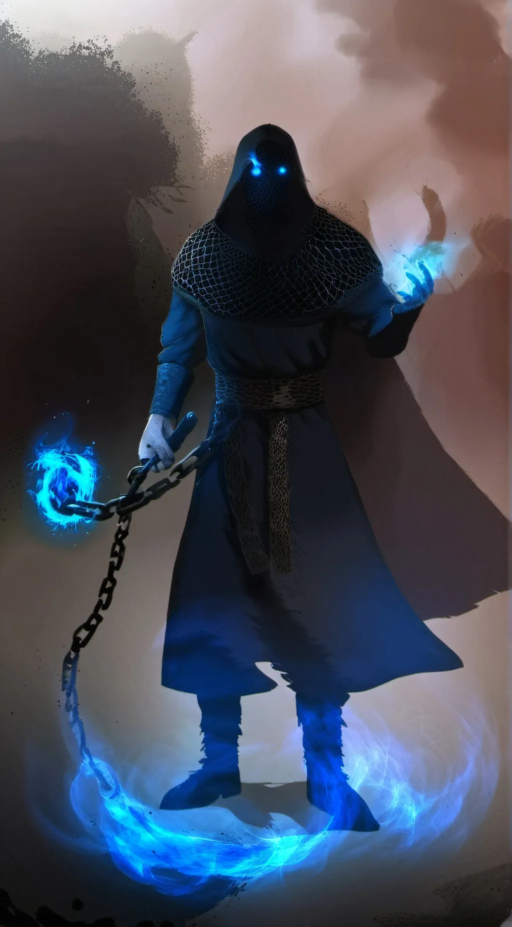 ai character: ASH  background