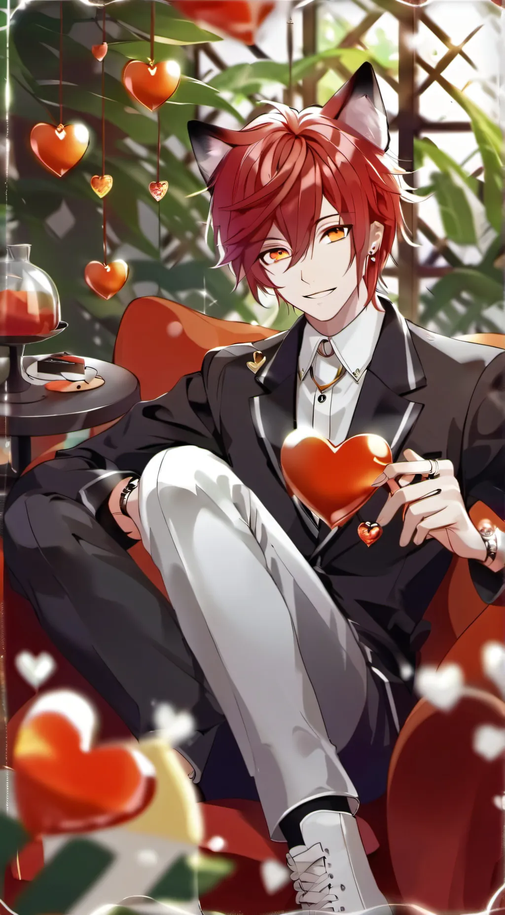 ai character: red background