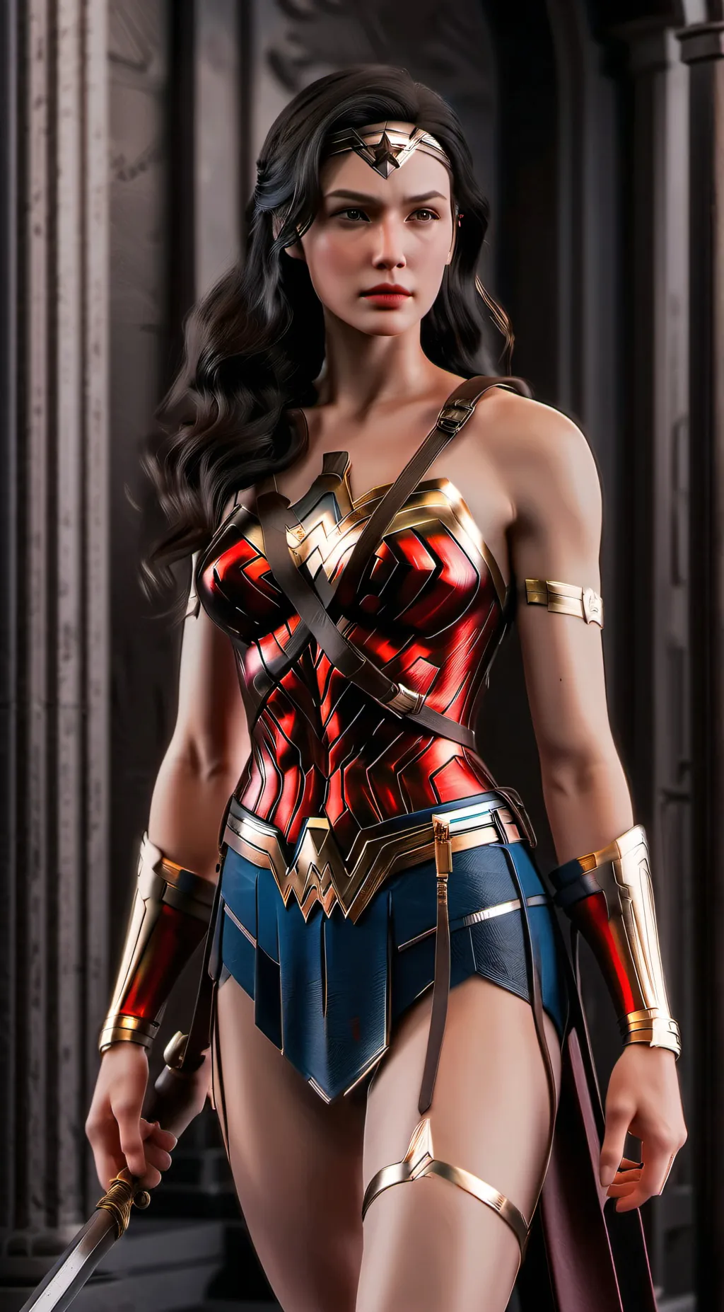 ai character: Wonder Woman background