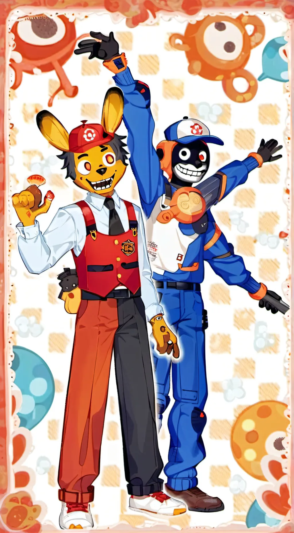 ai character: SUN AND MOON background