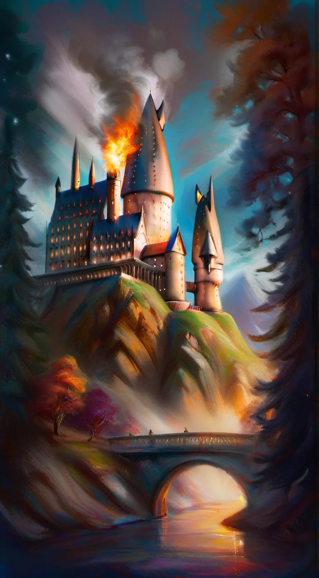 ai character: Hogwarts background