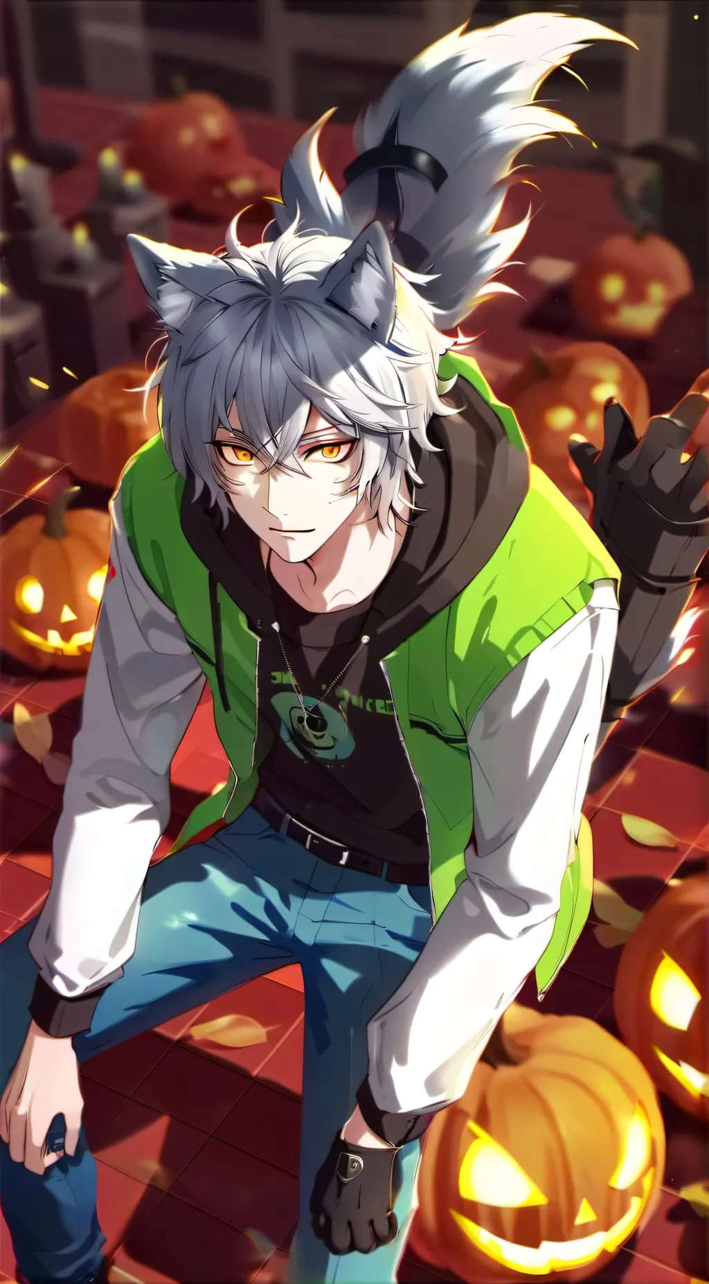 ai character: ein background