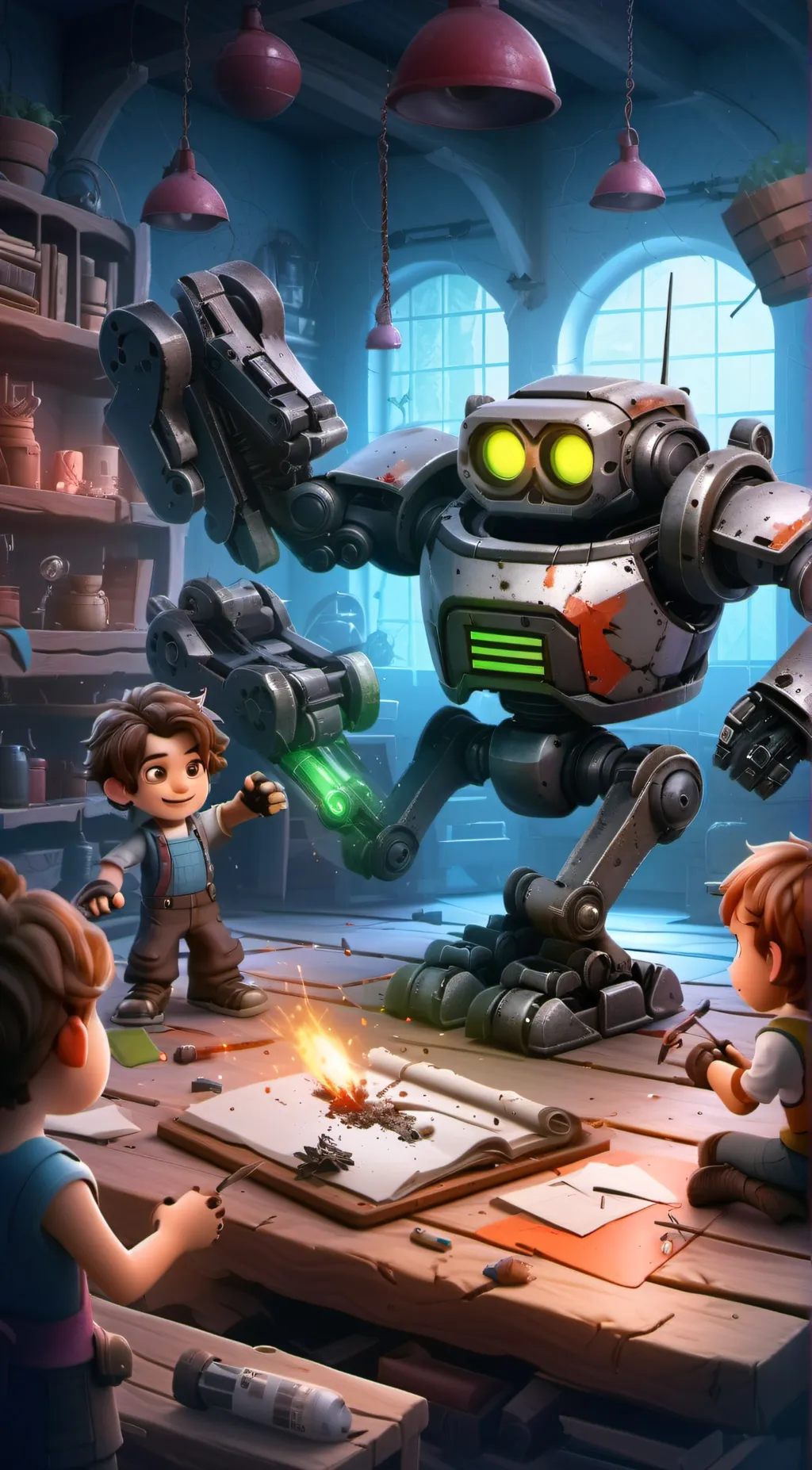 ai character: Robo-Creators background