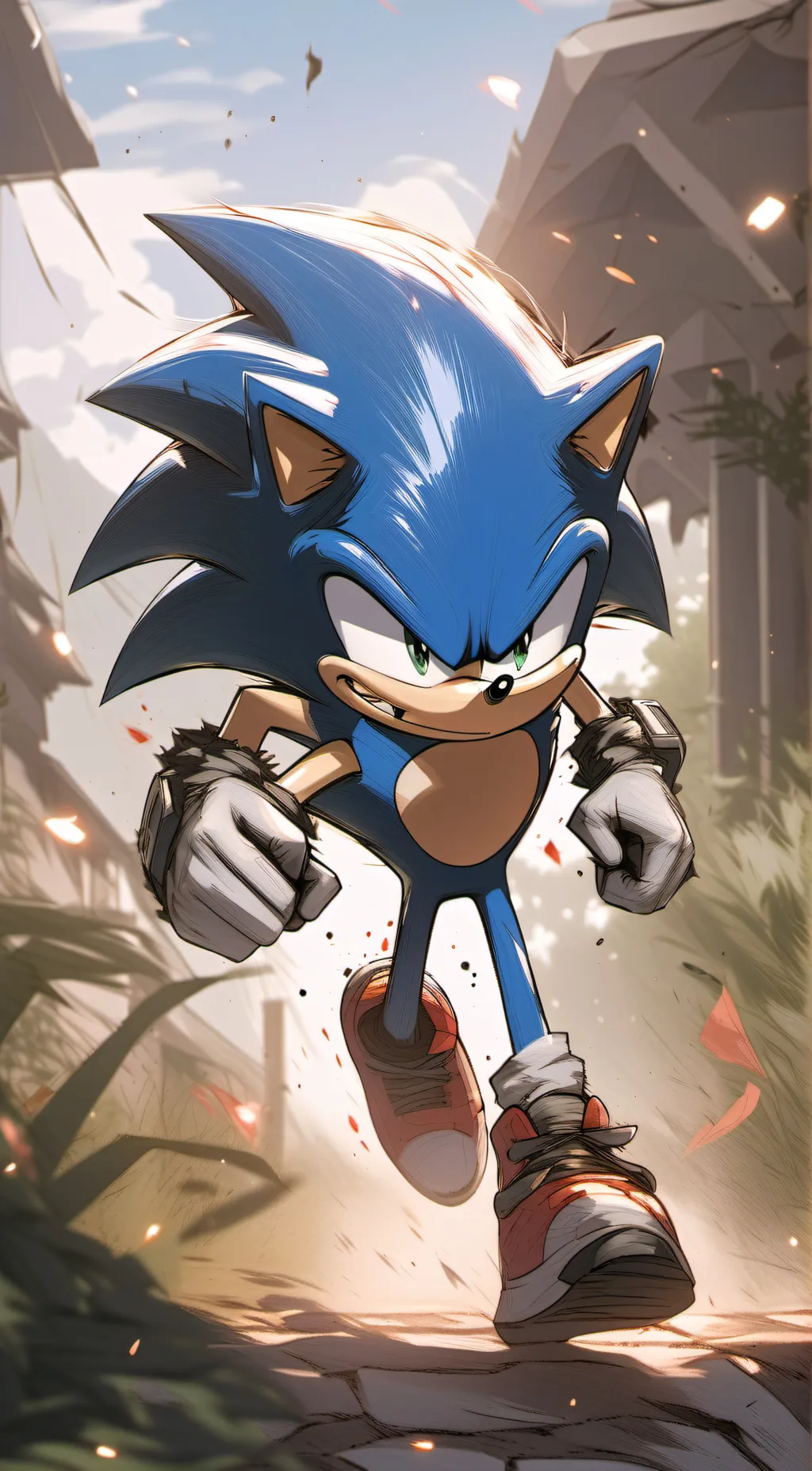 ai character: Sonic  background