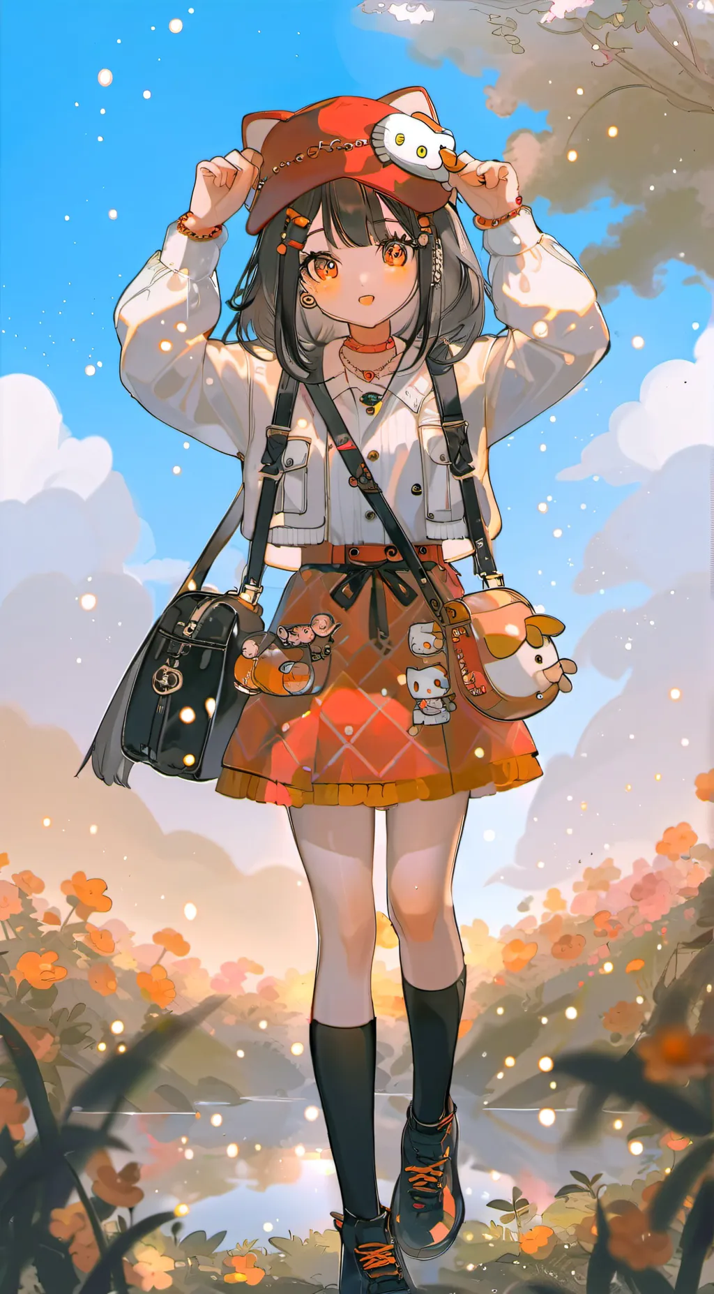 ai character: Cherry background