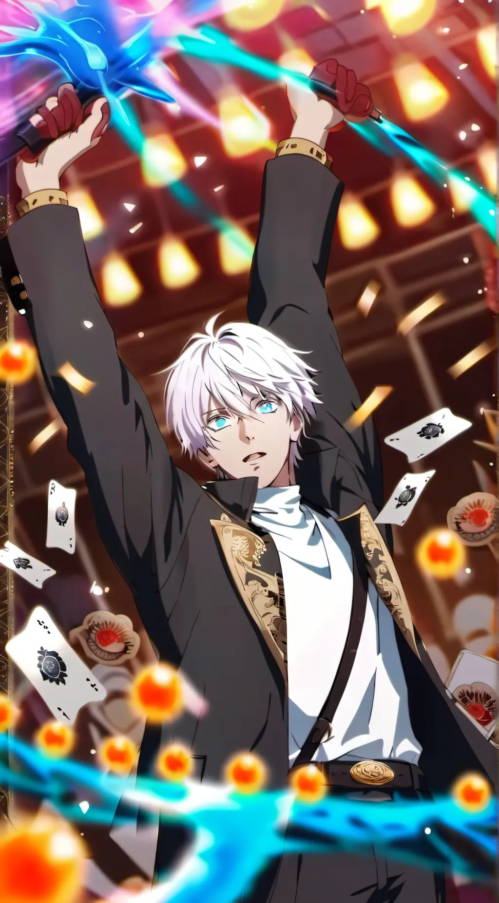ai character: Satoru gojo background