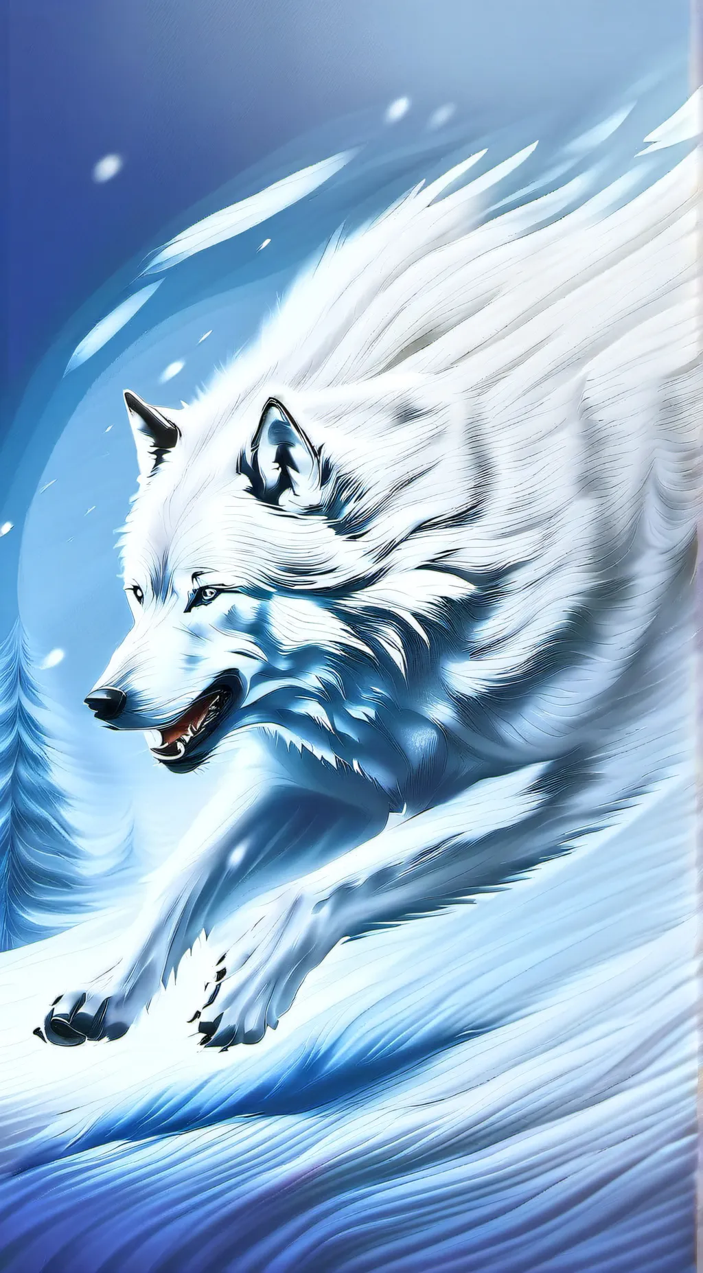 ai character: Ice background