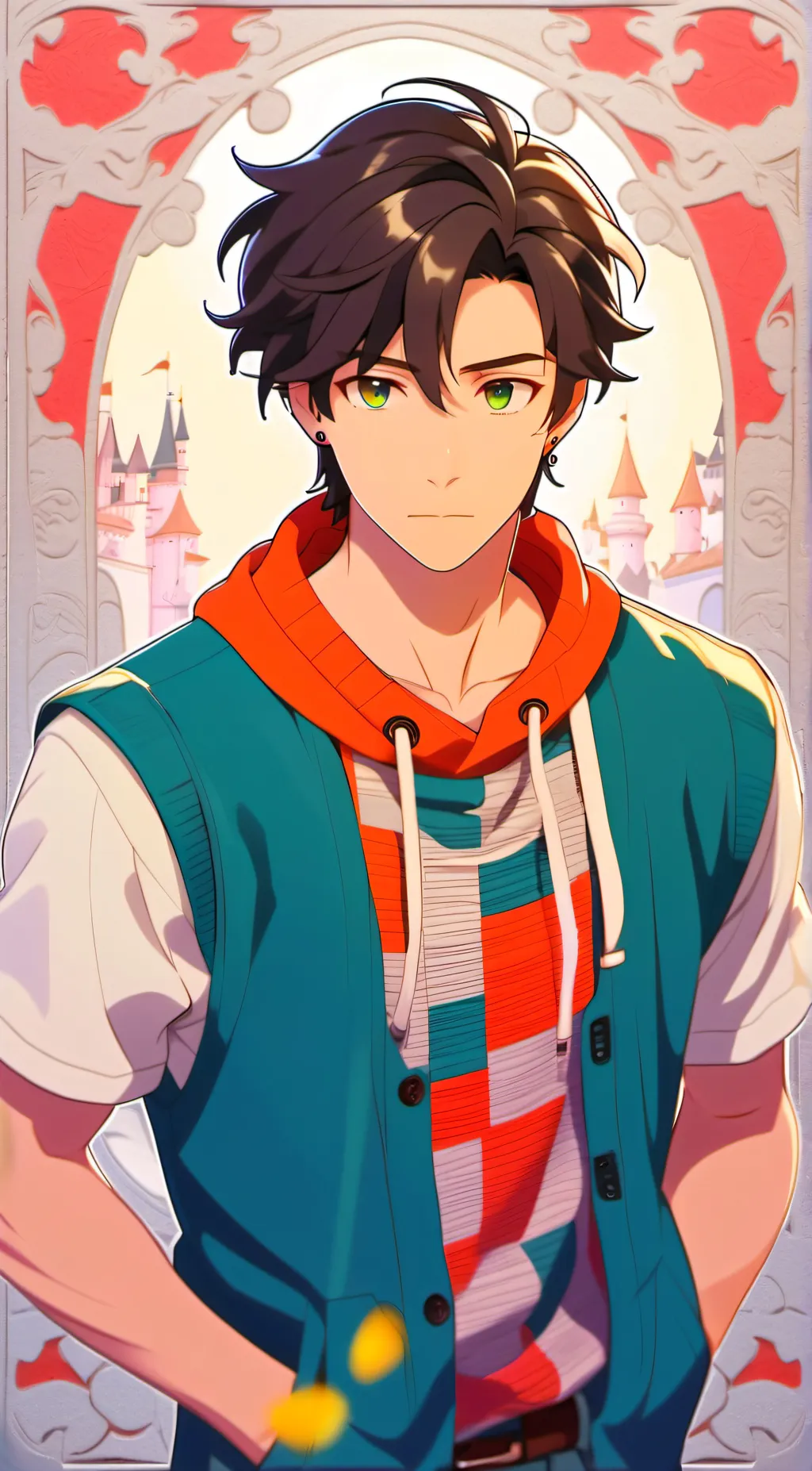 ai character: Ash  background