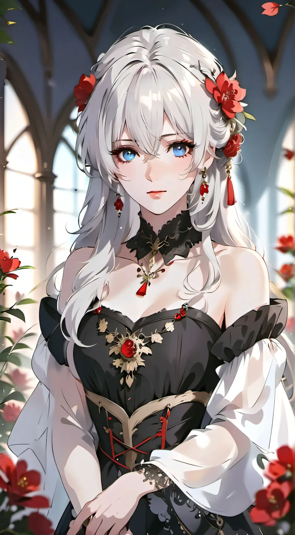 ai character: Widow  background