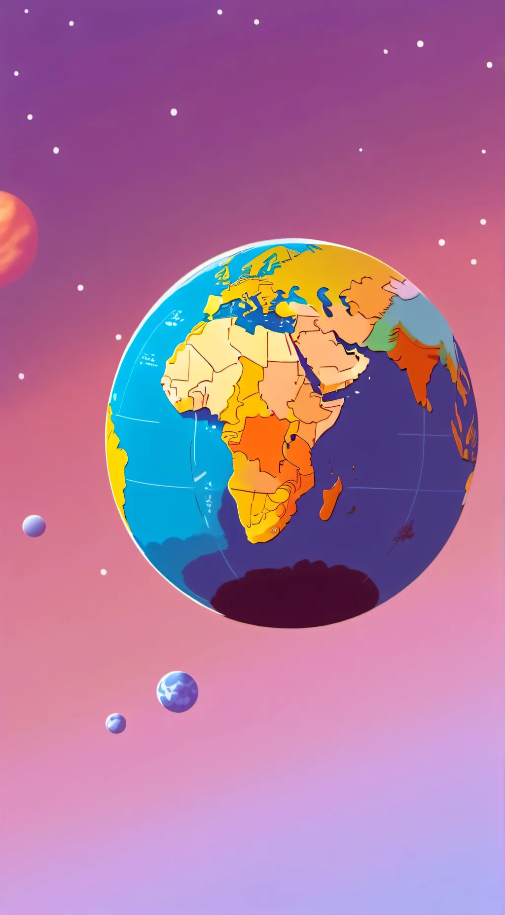 ai character: Countrys on earth background