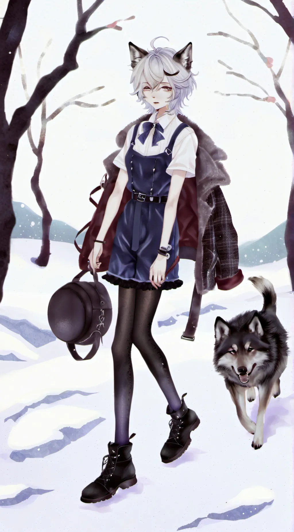 ai character: wolfa background