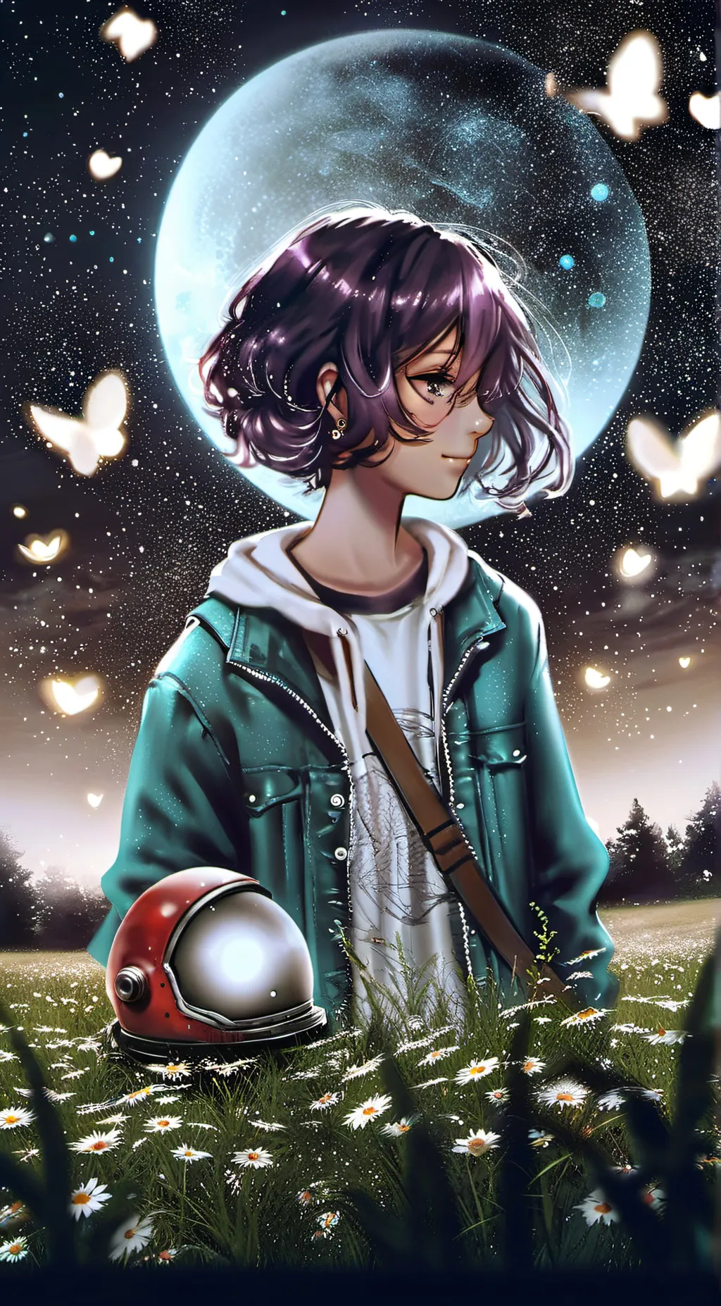 ai character: Lizzie Night background